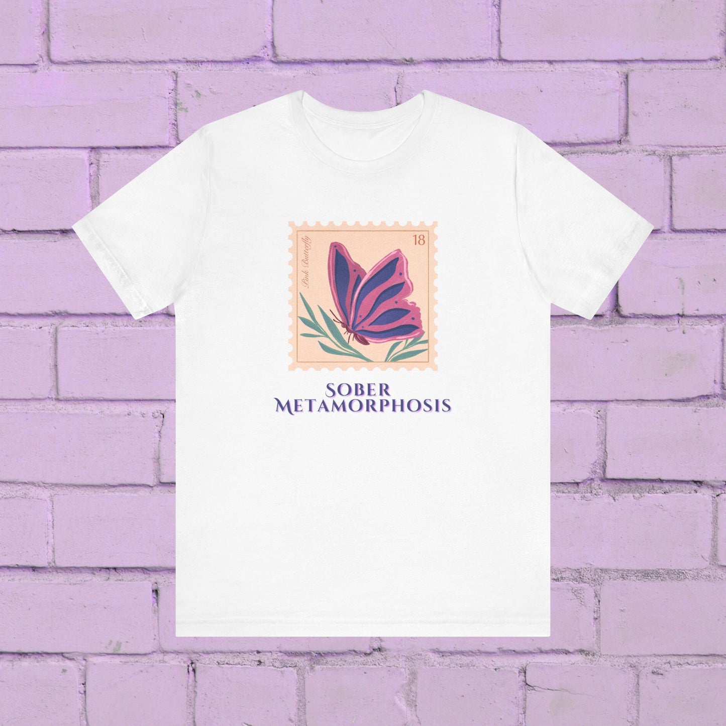 Sober Metamorphosis Shirt – Butterfly Recovery Tee | Inspirational Sobriety Gift | Sobriety Milestone T-Shirt | Sober Wear