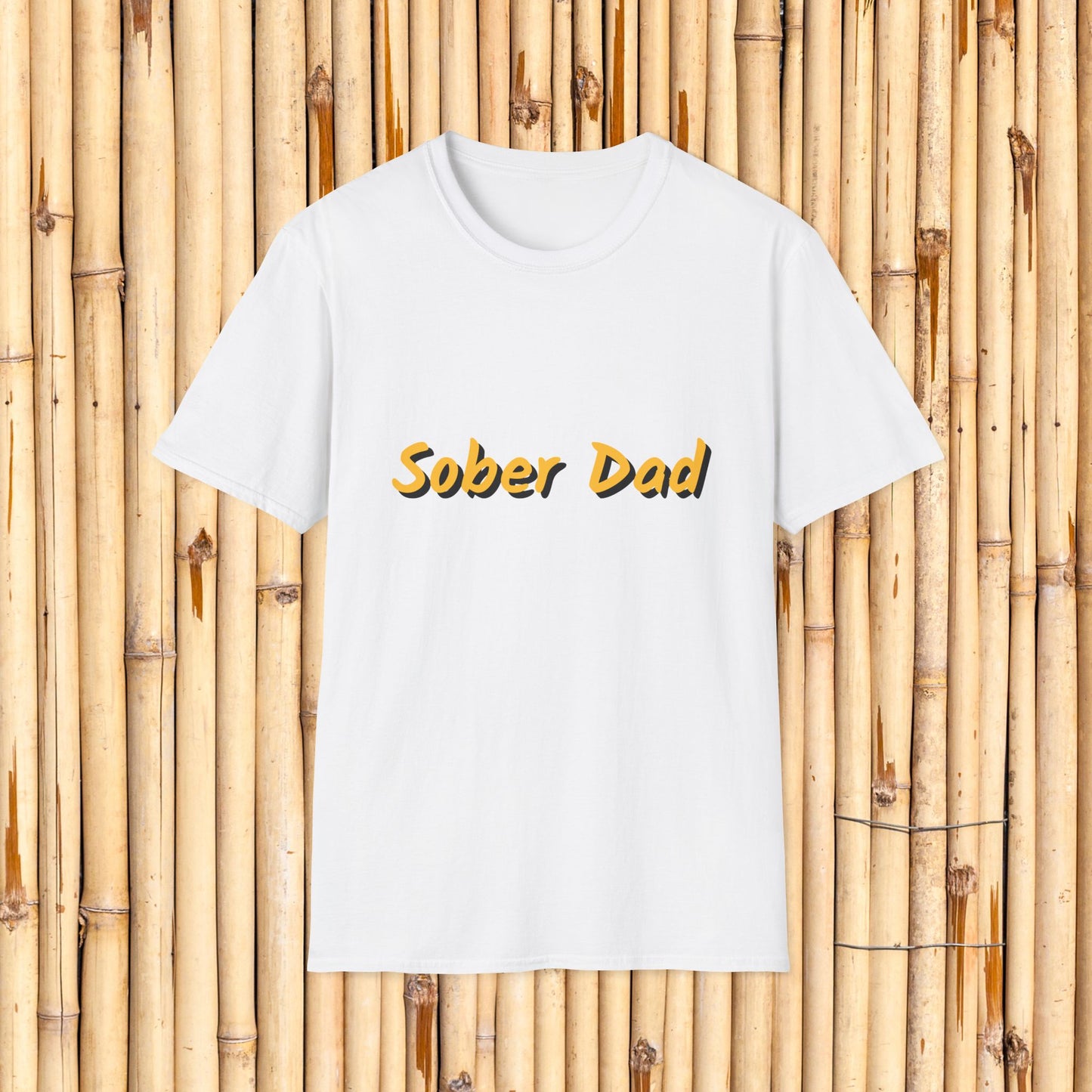 Sober Dad Shirt v. 2 – Cool Font Sobriety Tee for Fathers | Recovery Gift for Men | Proud Sober Apparel | Clean Living T-Shirt for Dads