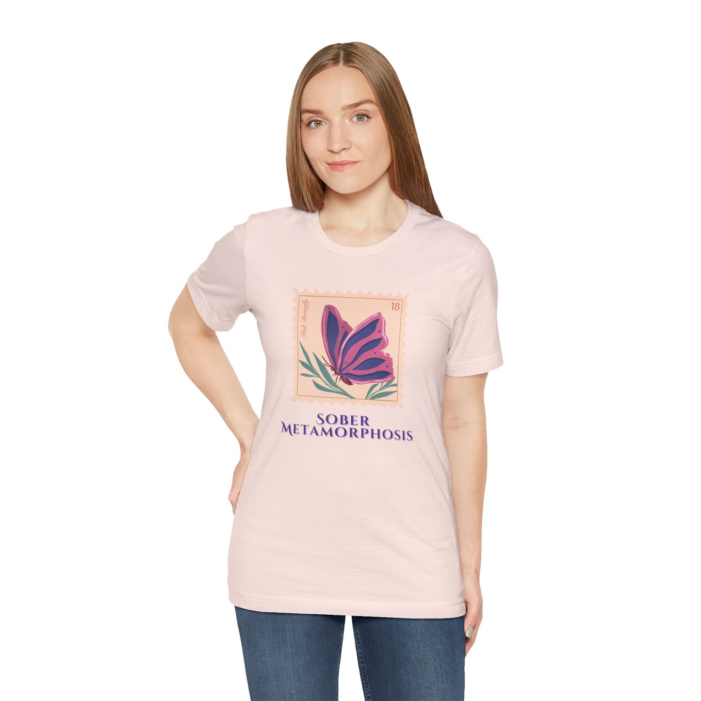 Sober Metamorphosis Shirt – Butterfly Recovery Tee | Inspirational Sobriety Gift | Sobriety Milestone T-Shirt | Sober Wear