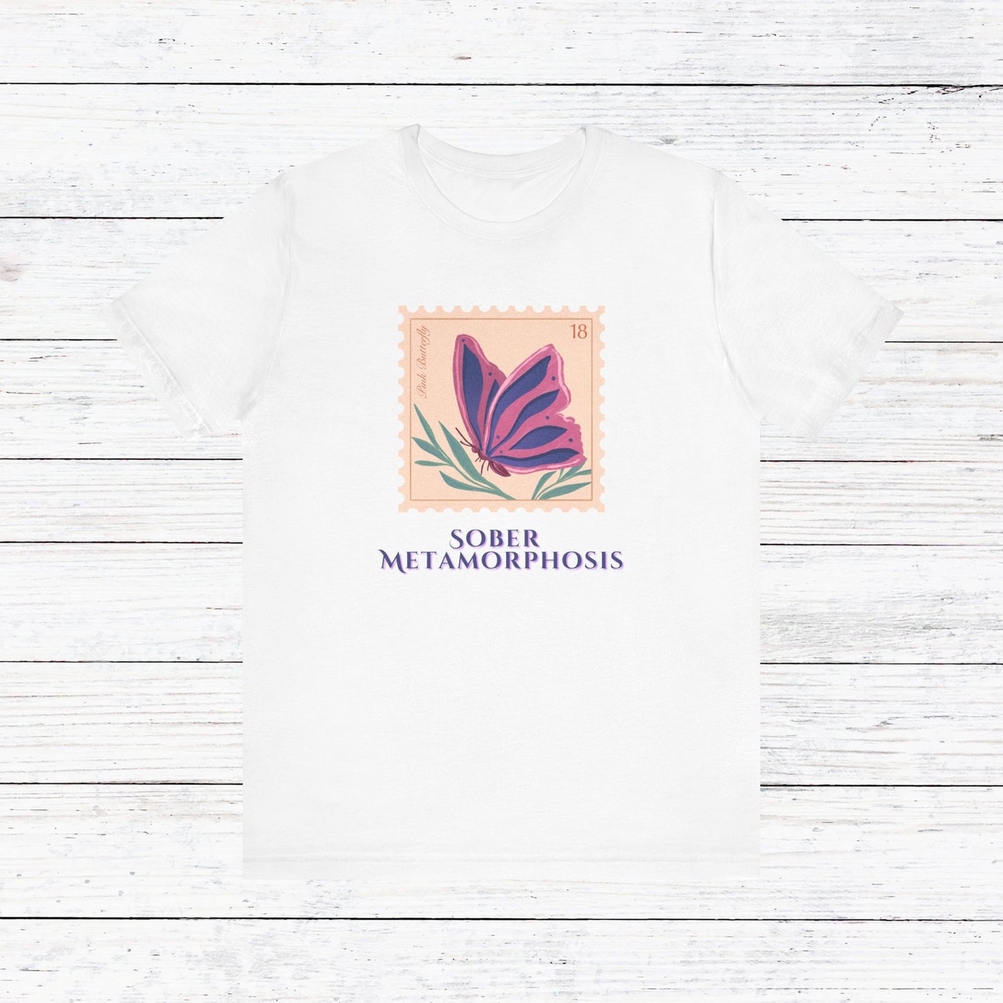 Sober Metamorphosis Shirt – Butterfly Recovery Tee | Inspirational Sobriety Gift | Sobriety Milestone T-Shirt | Sober Wear