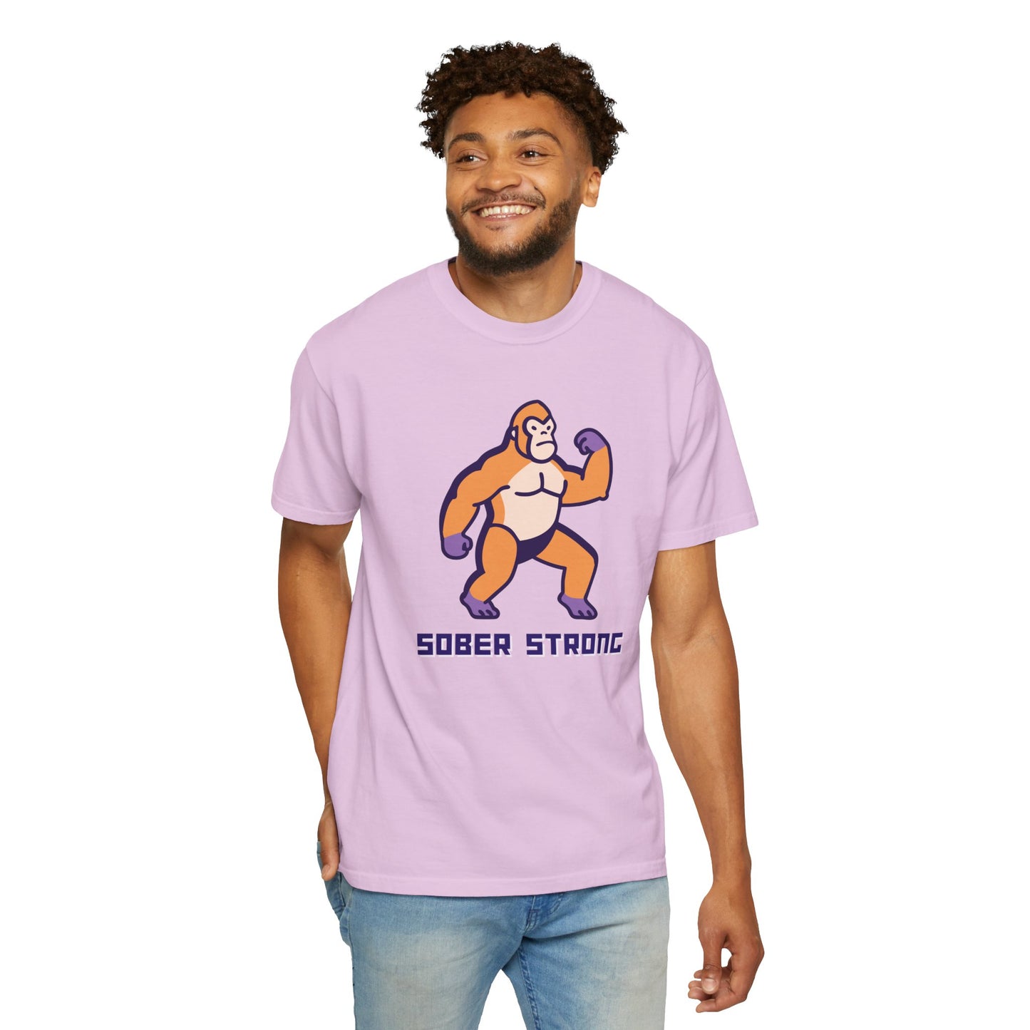Sober Strong Gorilla T-Shirt π¦β Retro Sobriety Tee, Motivational Recovery Shirt, Unisex Graphic Top, Sobriety Gift for Men and Women