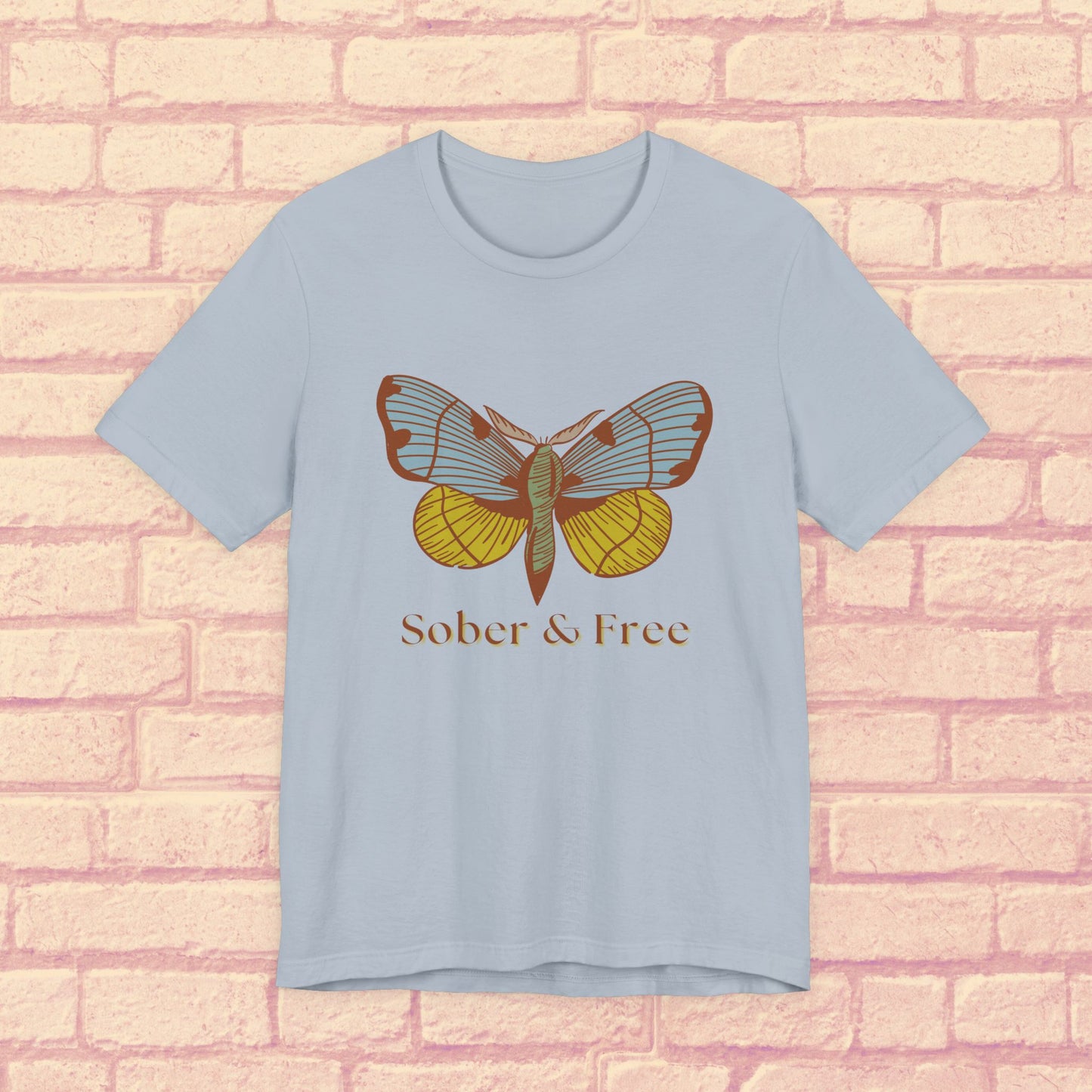 Sober & Free Butterfly Shirt • Feminine Sobriety Tee • Recovery Gift for Her • Empowering Sober Apparel • Sobriety Milestone Shirt