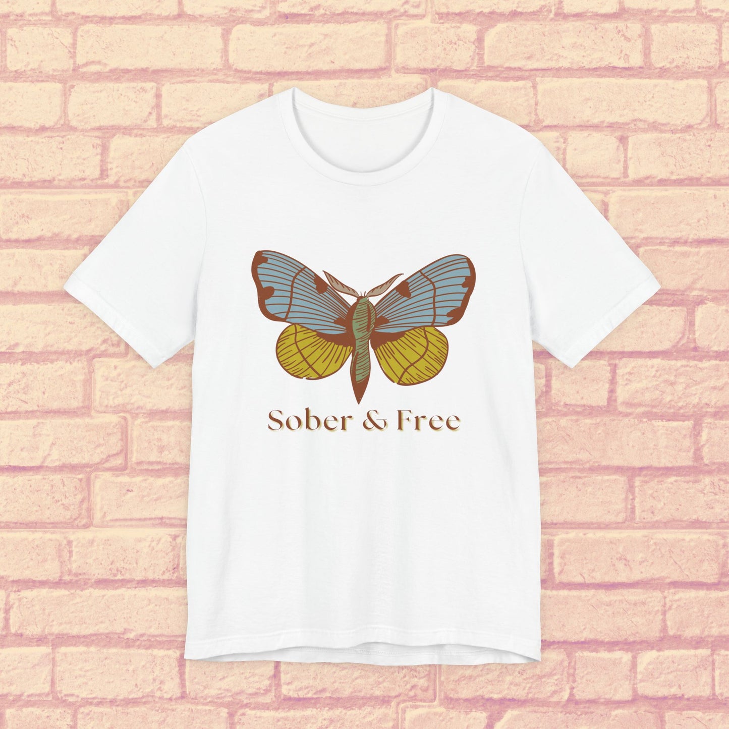 Sober & Free Butterfly Shirt • Feminine Sobriety Tee • Recovery Gift for Her • Empowering Sober Apparel • Sobriety Milestone Shirt