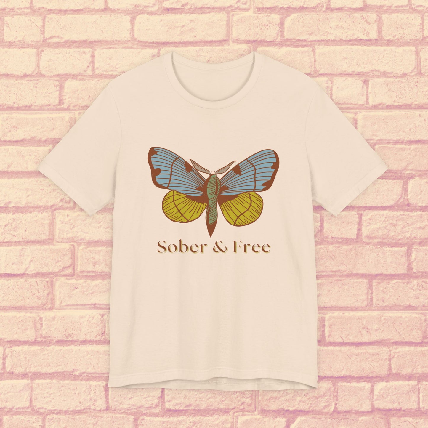 Sober & Free Butterfly Shirt • Feminine Sobriety Tee • Recovery Gift for Her • Empowering Sober Apparel • Sobriety Milestone Shirt