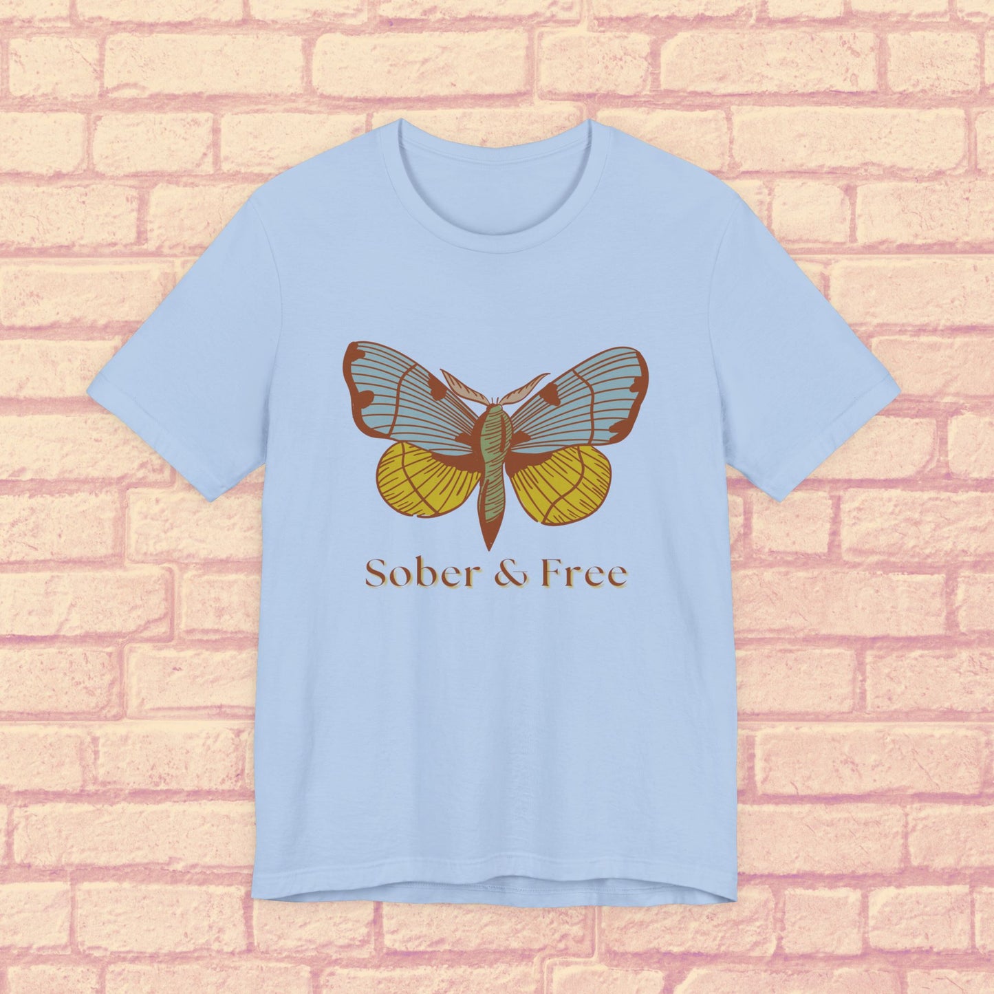 Sober & Free Butterfly Shirt • Feminine Sobriety Tee • Recovery Gift for Her • Empowering Sober Apparel • Sobriety Milestone Shirt