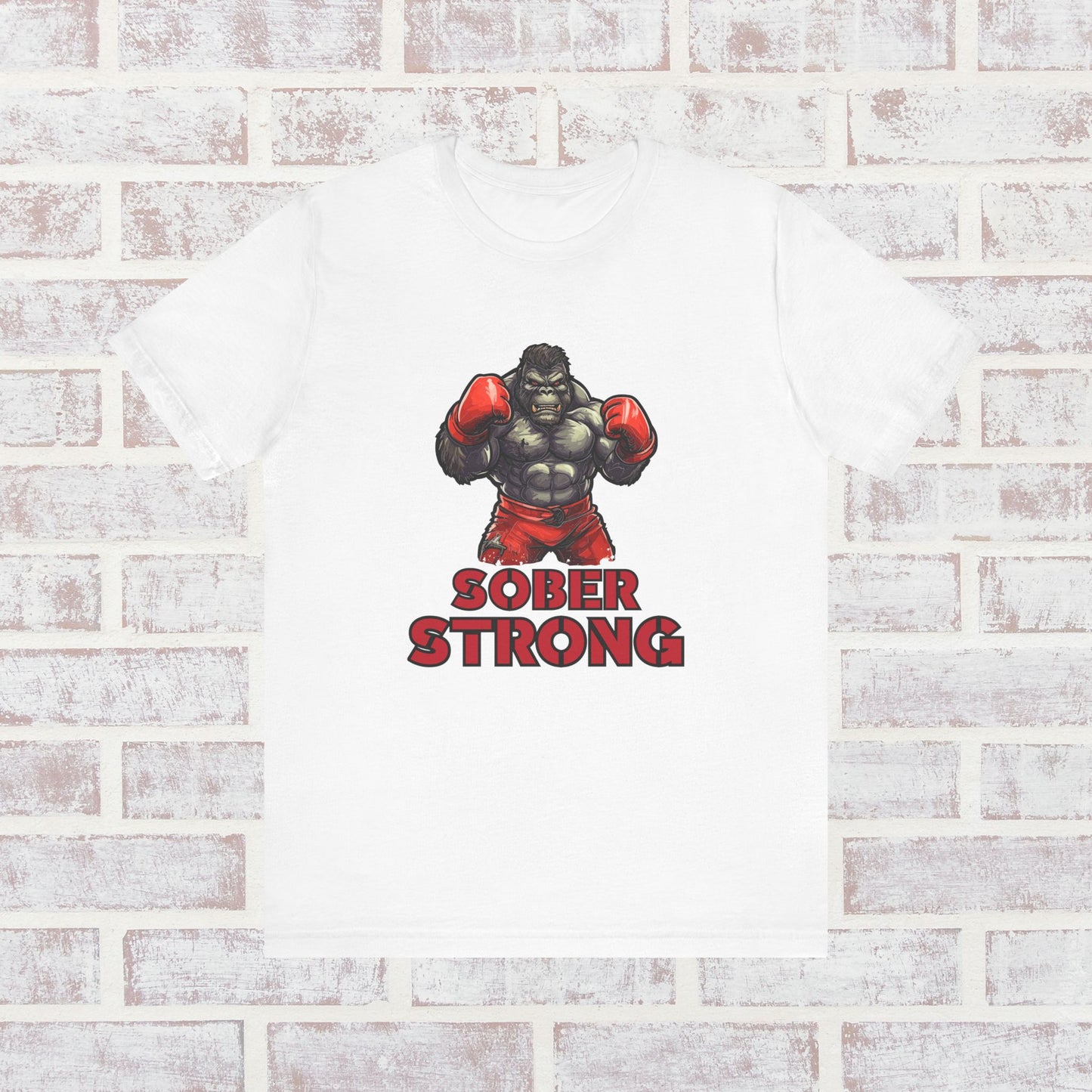 Sober Strong T-Shirt Boxing Gorilla π₯π¦β¨| Sobriety Recovery Shirt | Sober Lifestyle Tee for Men & Women | Gift for Sobriety Milestone