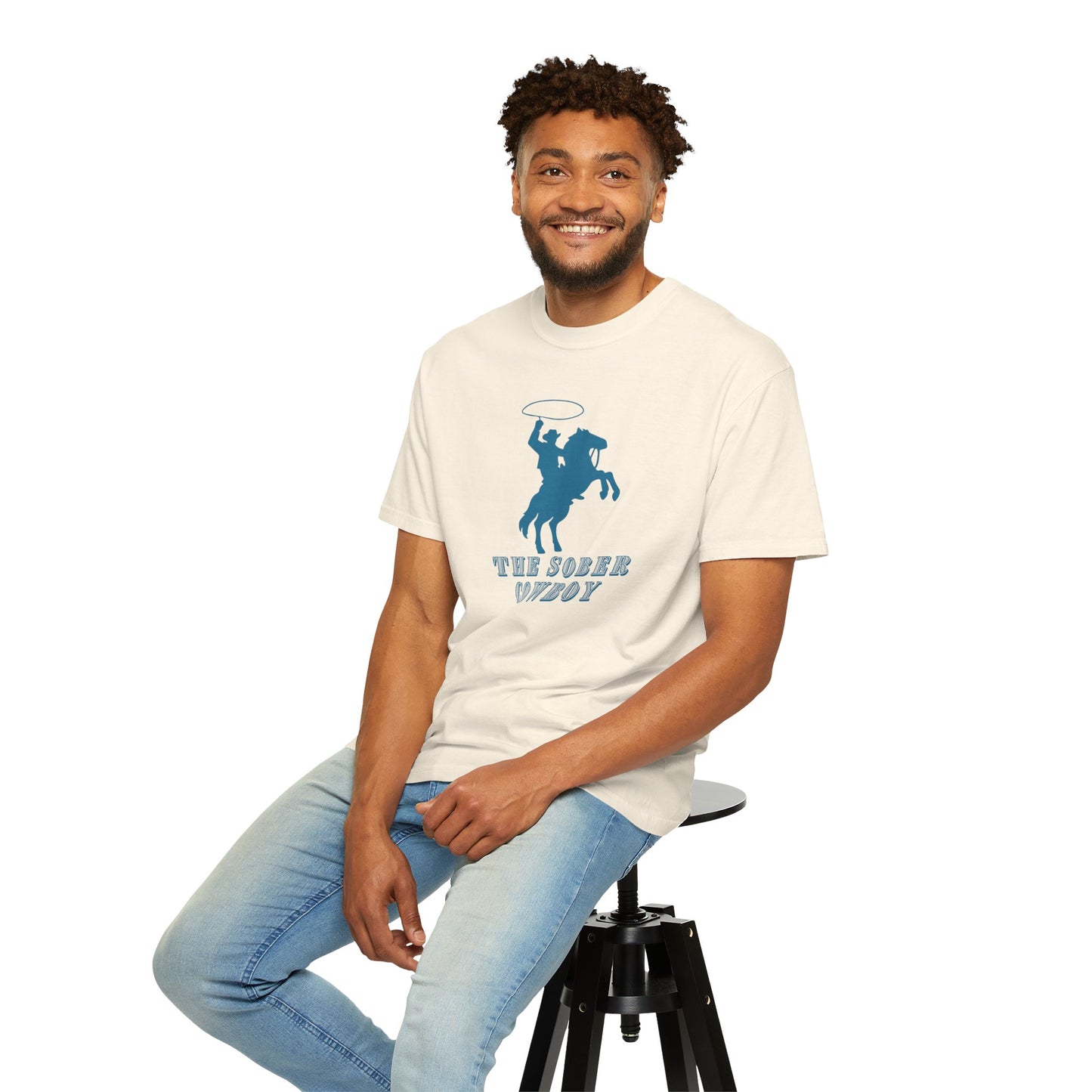Sober Cowboy T-Shirt 🤠 Western Sobriety Shirt | Recovery Tee for Men | Country Cowboy Gift | Sobriety Support Clothing