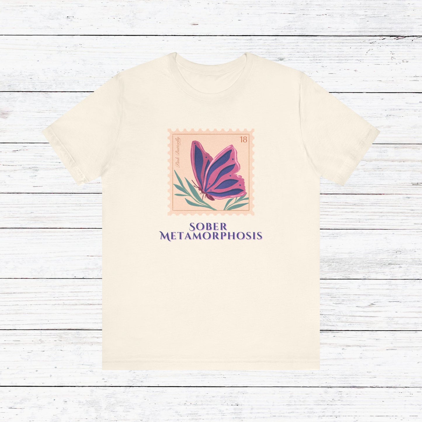 Sober Metamorphosis Shirt – Butterfly Recovery Tee | Inspirational Sobriety Gift | Sobriety Milestone T-Shirt | Sober Wear