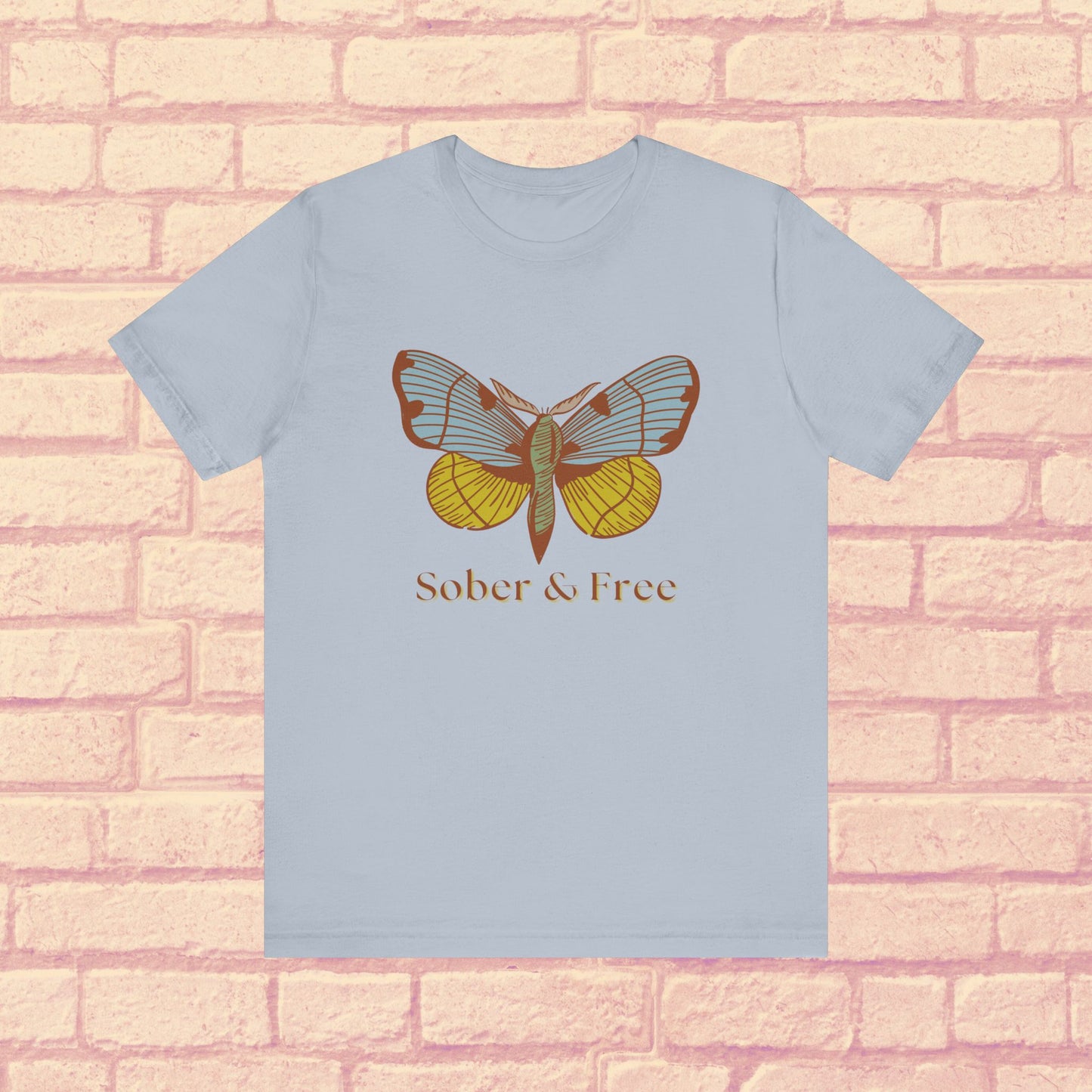Sober & Free Butterfly Shirt • Feminine Sobriety Tee • Recovery Gift for Her • Empowering Sober Apparel • Sobriety Milestone Shirt