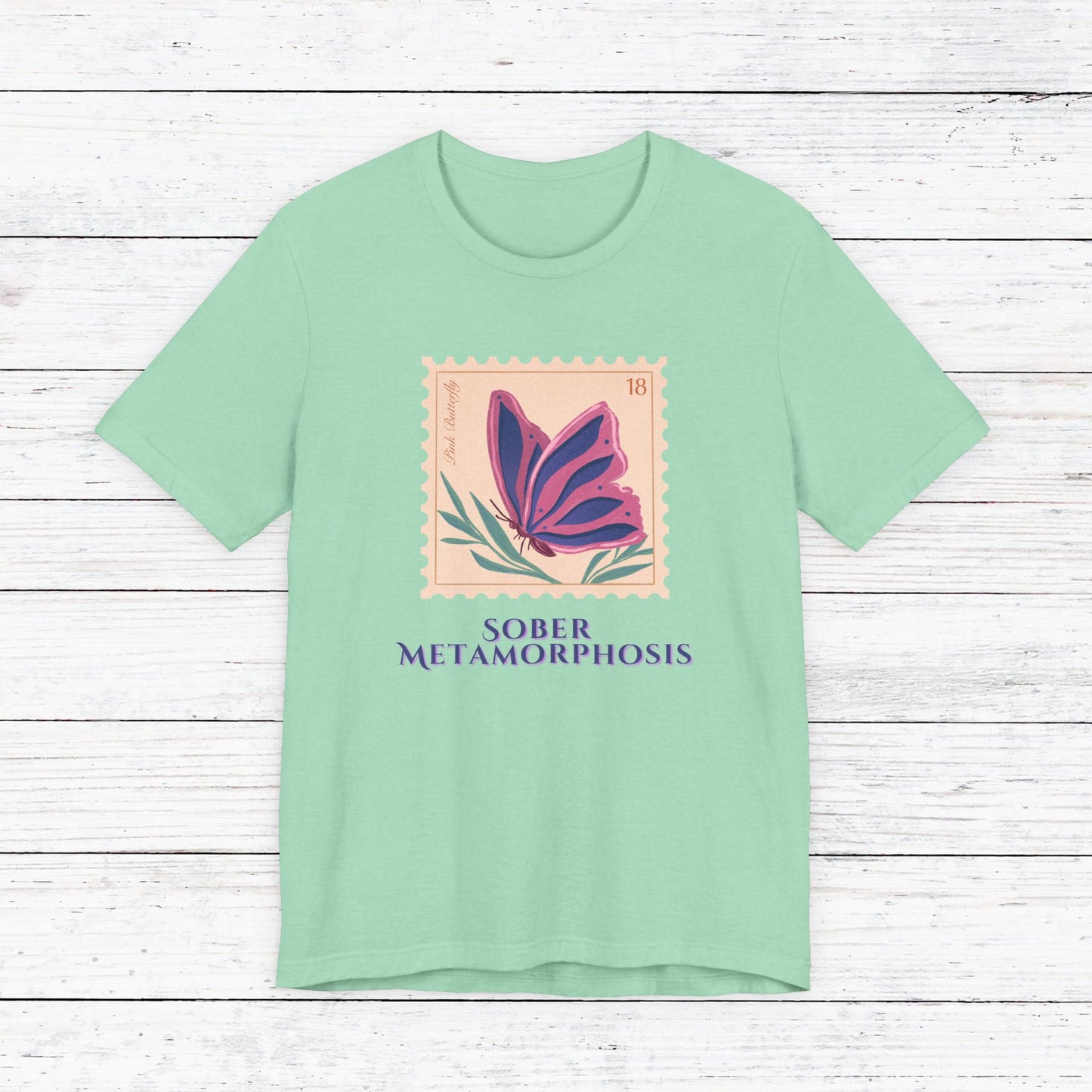 Sober Metamorphosis Shirt – Butterfly Recovery Tee | Inspirational Sobriety Gift | Sobriety Milestone T-Shirt | Sober Wear