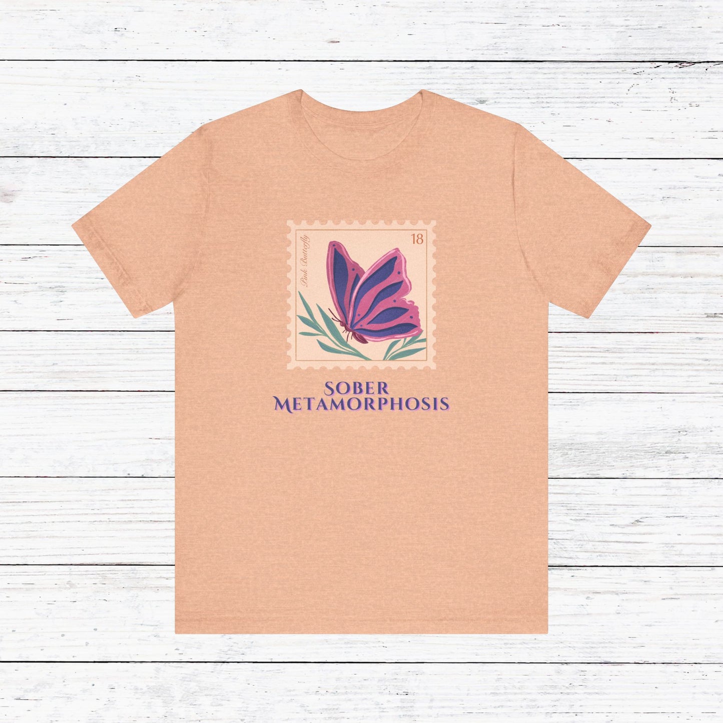 Sober Metamorphosis Shirt – Butterfly Recovery Tee | Inspirational Sobriety Gift | Sobriety Milestone T-Shirt | Sober Wear
