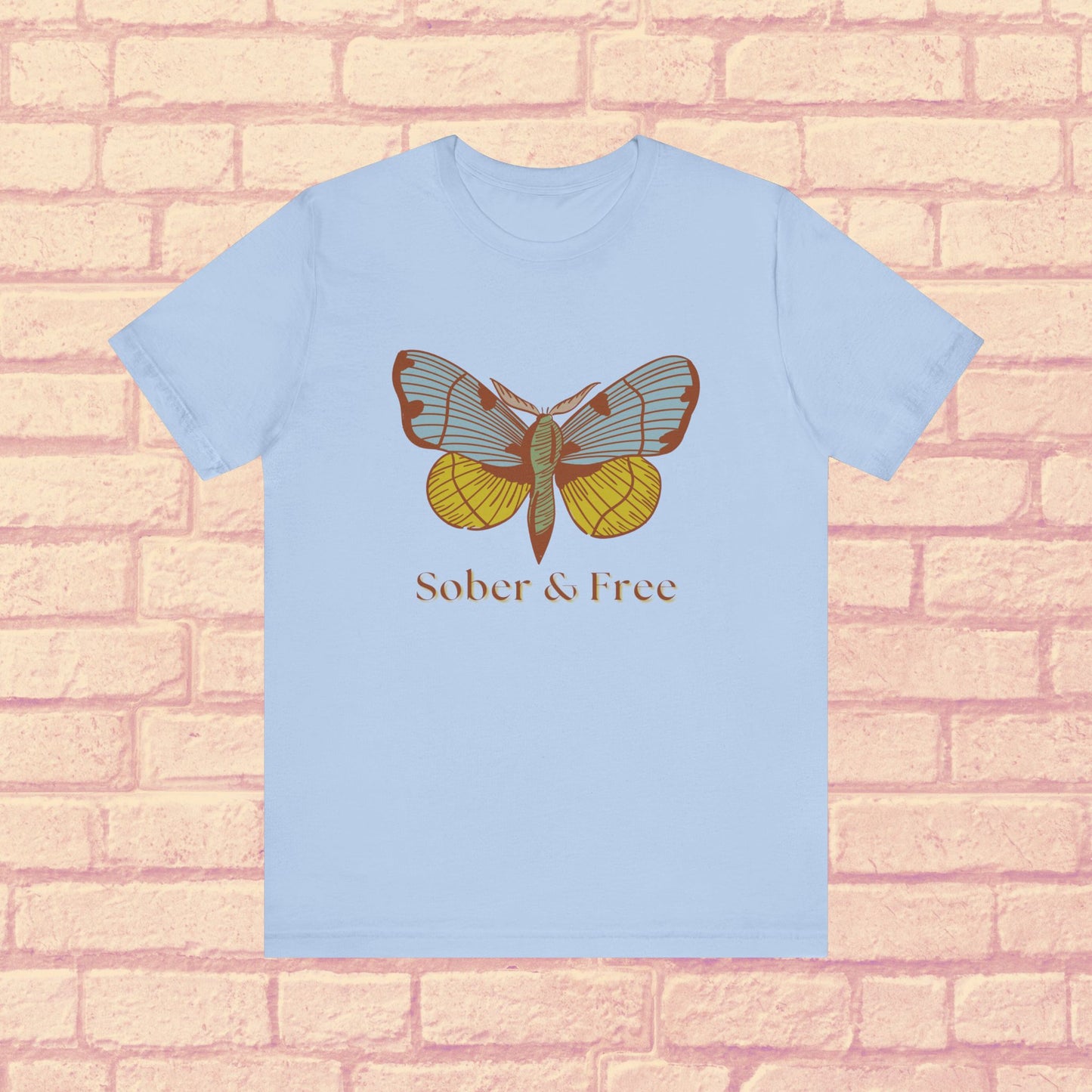 Sober & Free Butterfly Shirt • Feminine Sobriety Tee • Recovery Gift for Her • Empowering Sober Apparel • Sobriety Milestone Shirt