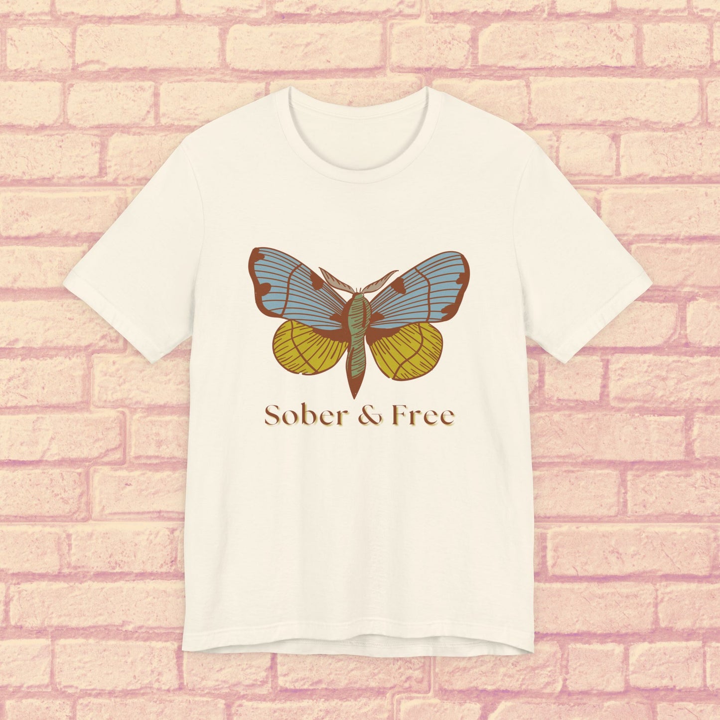 Sober & Free Butterfly Shirt • Feminine Sobriety Tee • Recovery Gift for Her • Empowering Sober Apparel • Sobriety Milestone Shirt