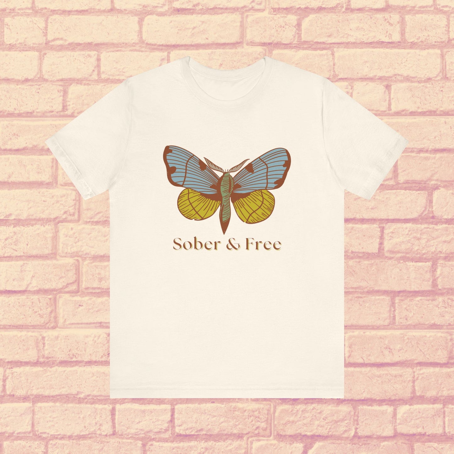 Sober & Free Butterfly Shirt • Feminine Sobriety Tee • Recovery Gift for Her • Empowering Sober Apparel • Sobriety Milestone Shirt