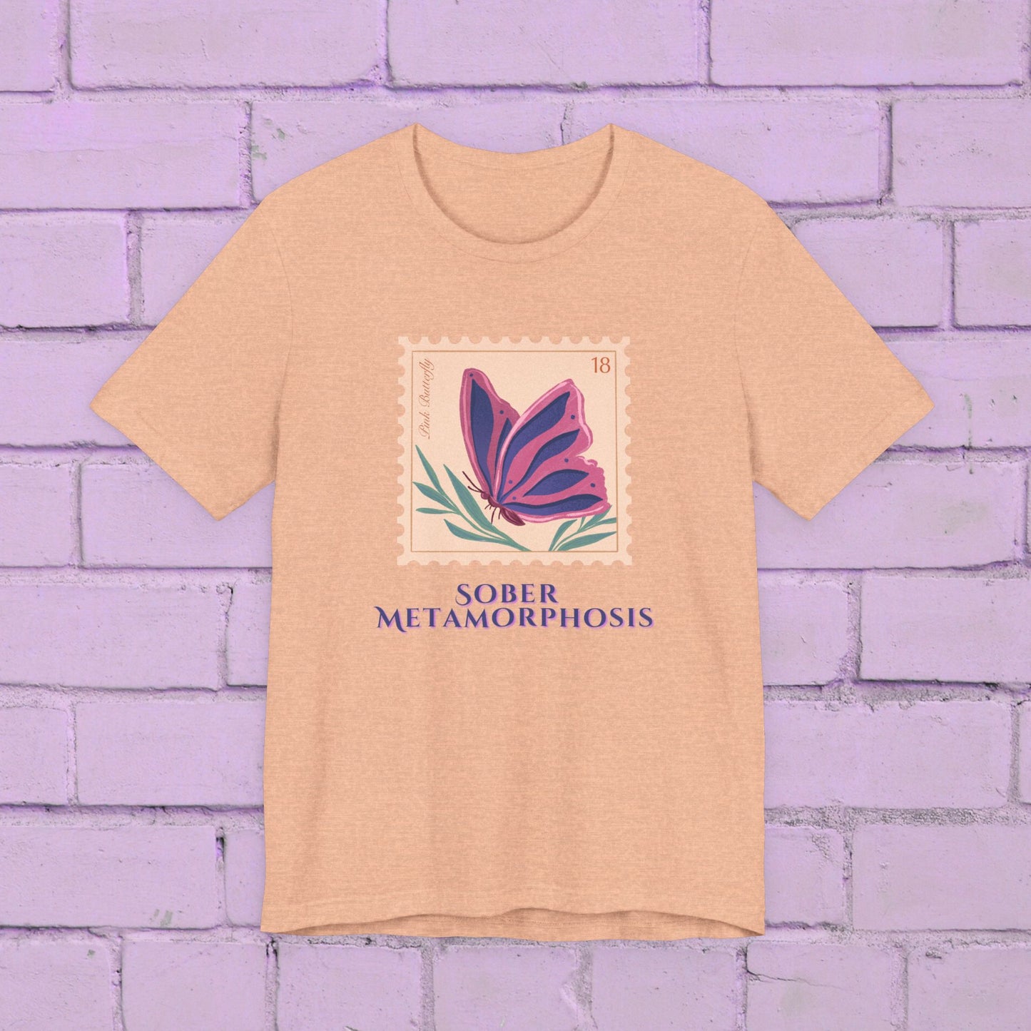 Sober Metamorphosis Shirt – Butterfly Recovery Tee | Inspirational Sobriety Gift | Sobriety Milestone T-Shirt | Sober Wear