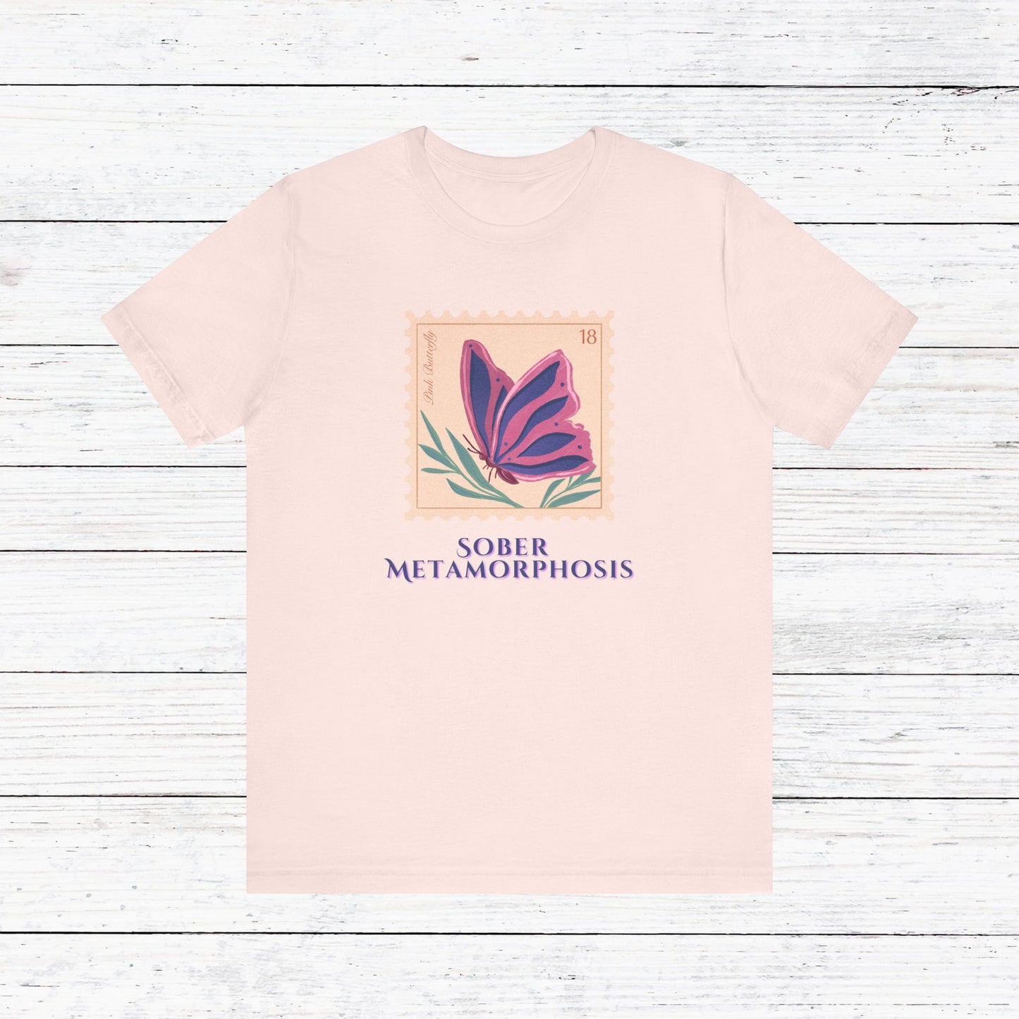 Sober Metamorphosis Shirt – Butterfly Recovery Tee | Inspirational Sobriety Gift | Sobriety Milestone T-Shirt | Sober Wear