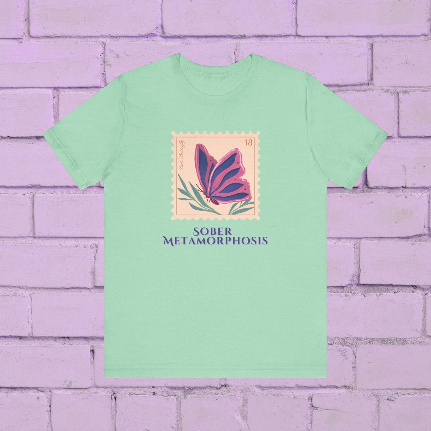 Sober Metamorphosis Shirt – Butterfly Recovery Tee | Inspirational Sobriety Gift | Sobriety Milestone T-Shirt | Sober Wear