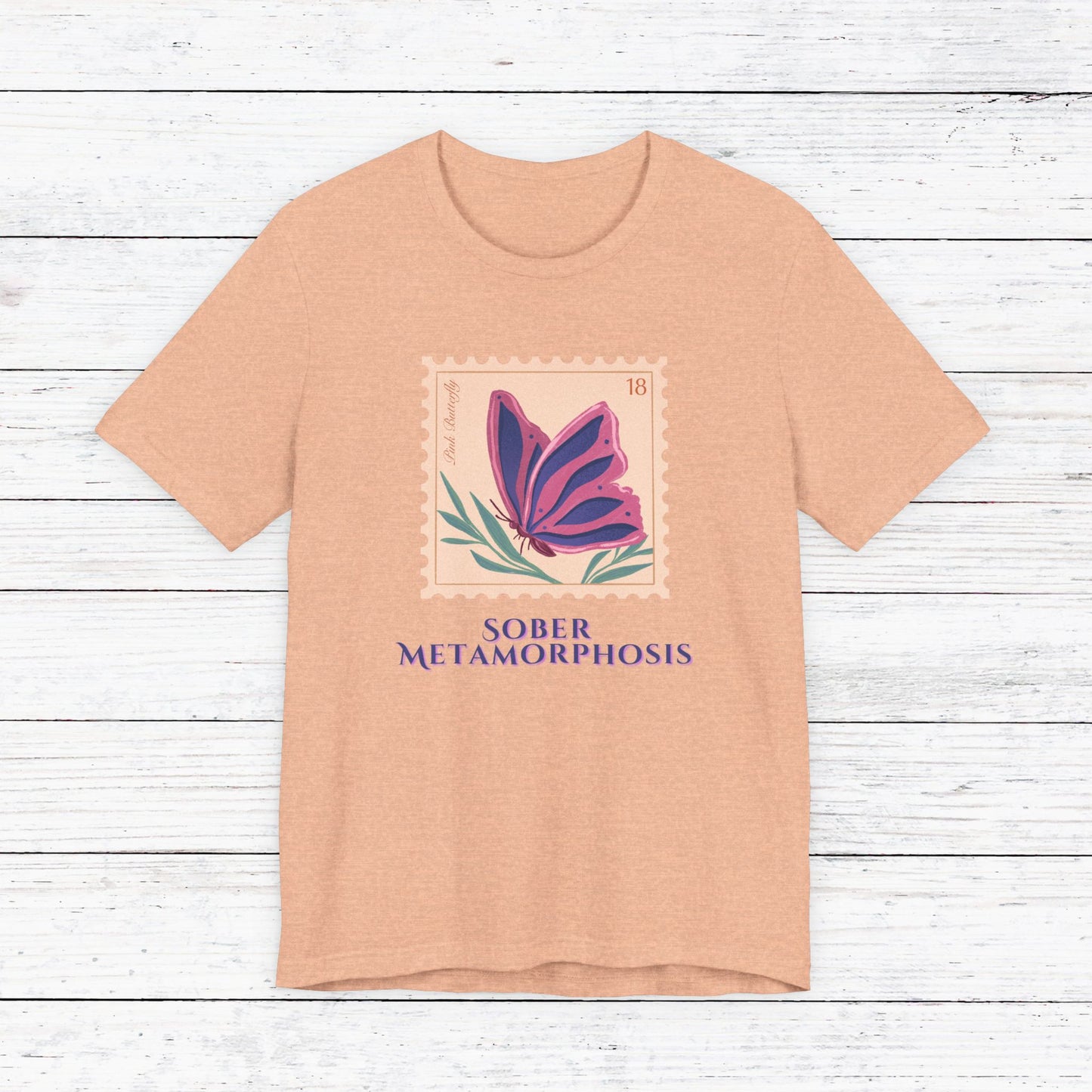 Sober Metamorphosis Shirt – Butterfly Recovery Tee | Inspirational Sobriety Gift | Sobriety Milestone T-Shirt | Sober Wear