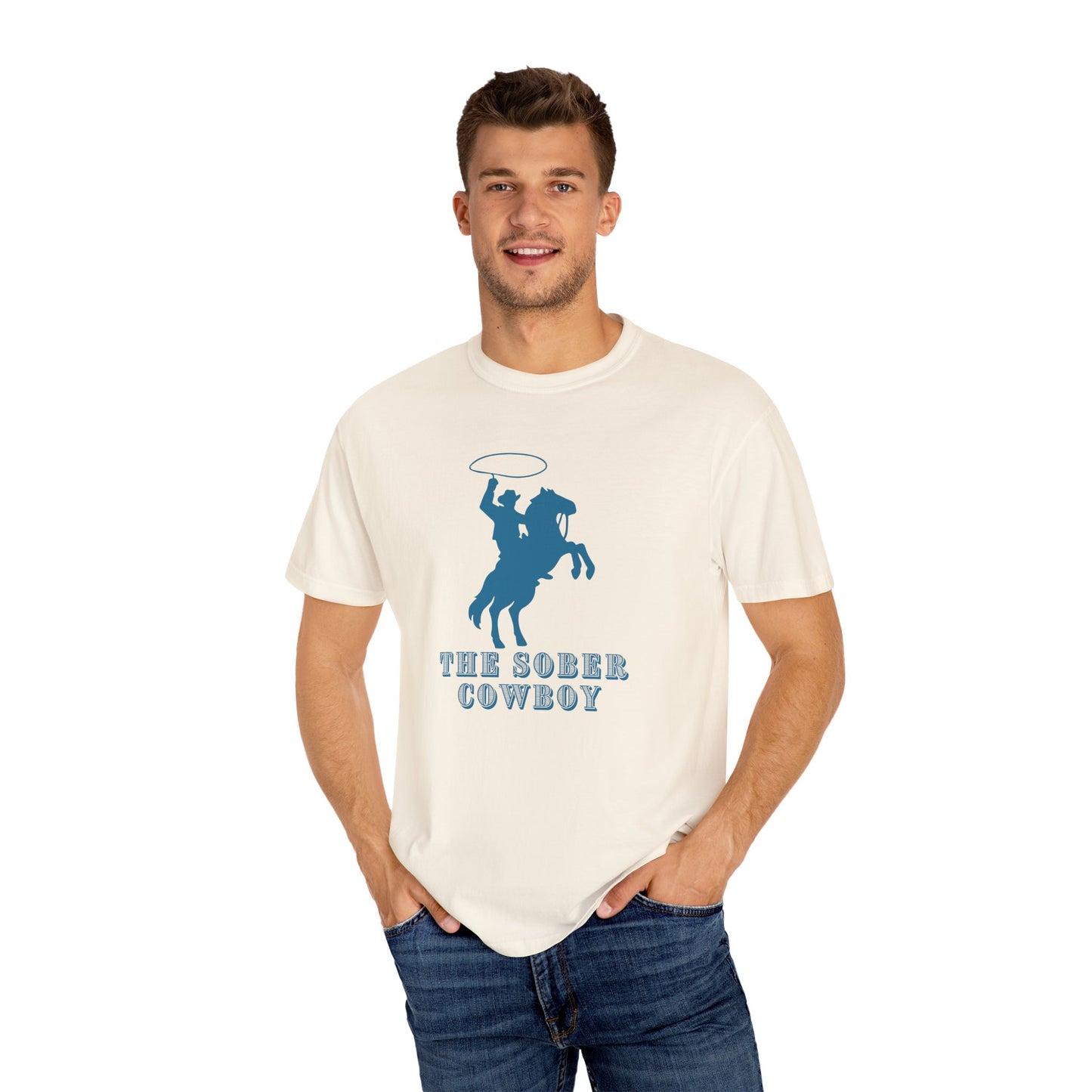 Sober Cowboy T-Shirt 🤠 Western Sobriety Shirt | Recovery Tee for Men | Country Cowboy Gift | Sobriety Support Clothing