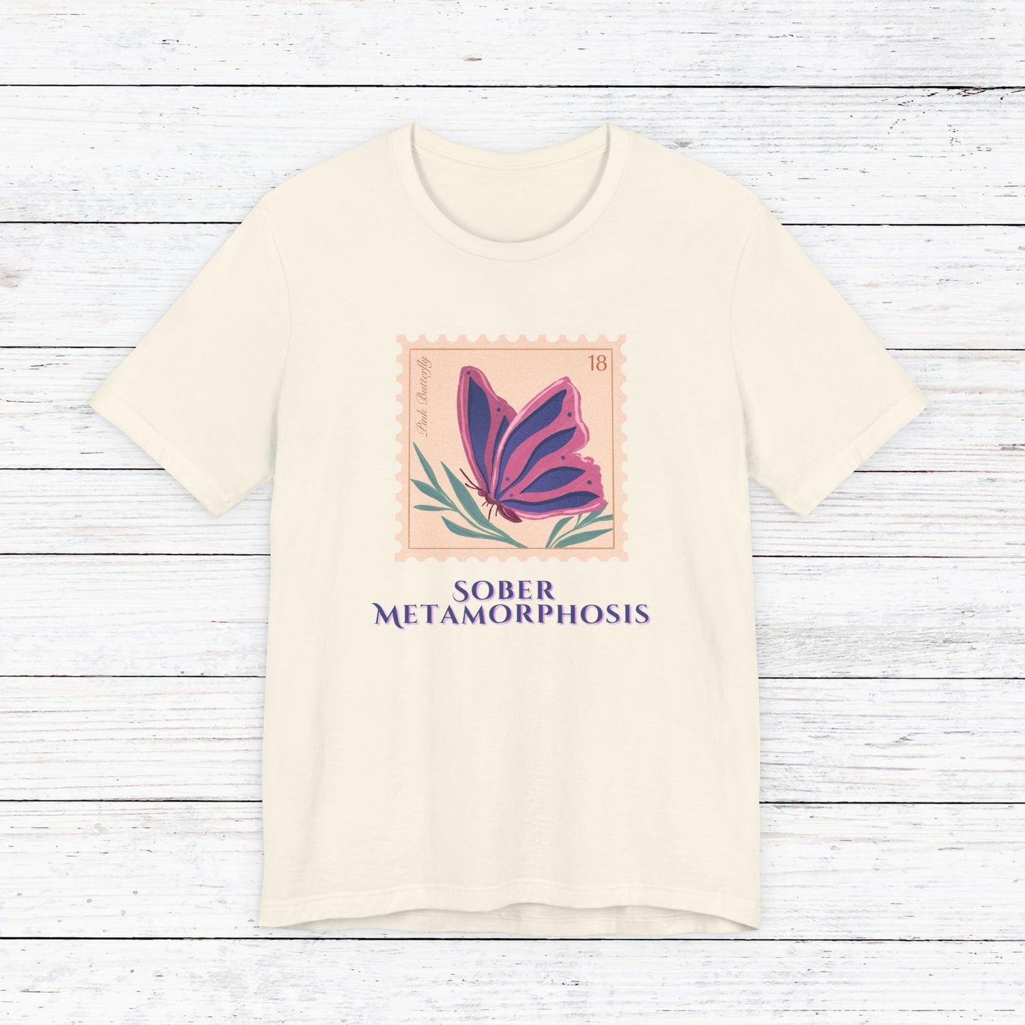 Sober Metamorphosis Shirt – Butterfly Recovery Tee | Inspirational Sobriety Gift | Sobriety Milestone T-Shirt | Sober Wear