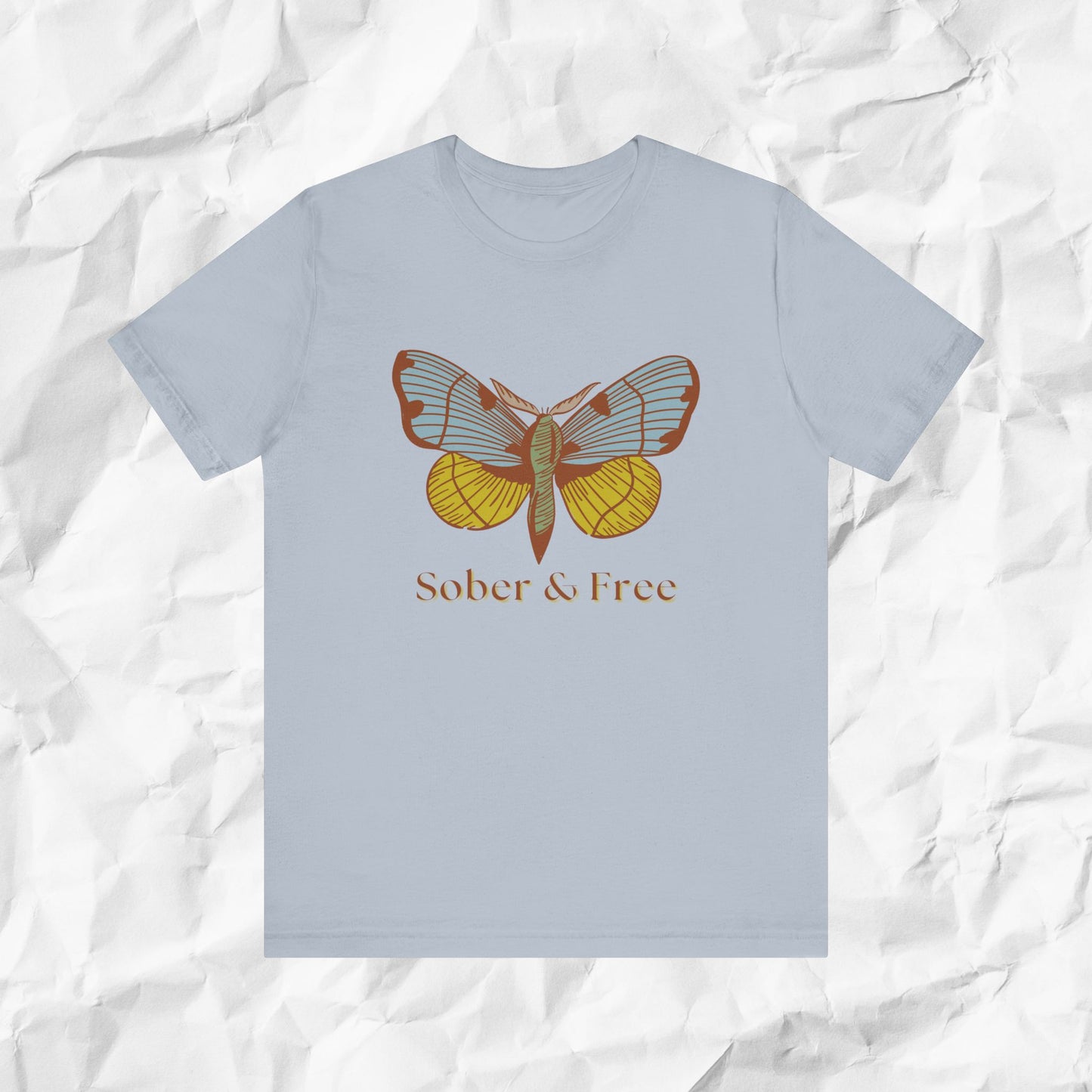 Sober & Free Butterfly Shirt • Feminine Sobriety Tee • Recovery Gift for Her • Empowering Sober Apparel • Sobriety Milestone Shirt