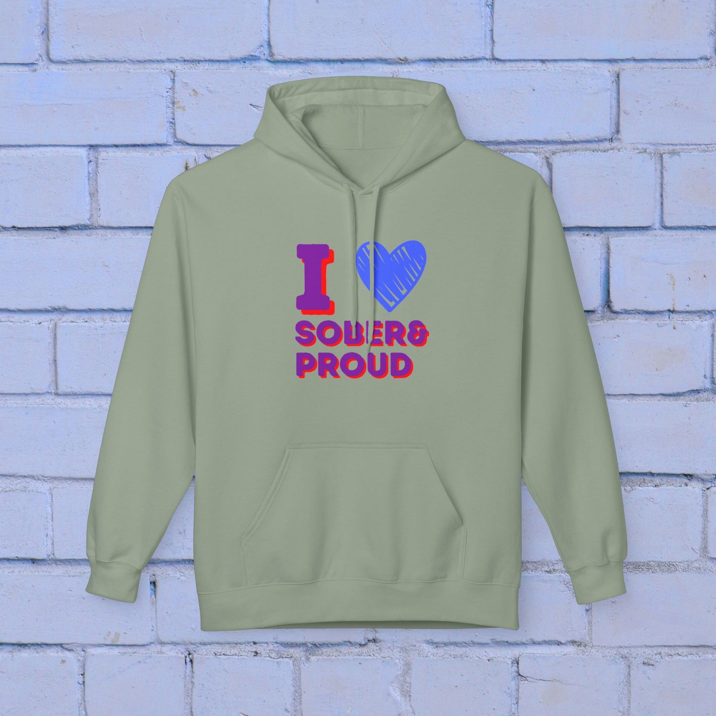 I ❤️ Sober & Proud Hoodie for Women | Sobriety Gift | Recovery Sweatshirt | Sober Life Clothing | Empowerment Hoodie | Mental Health Awareness