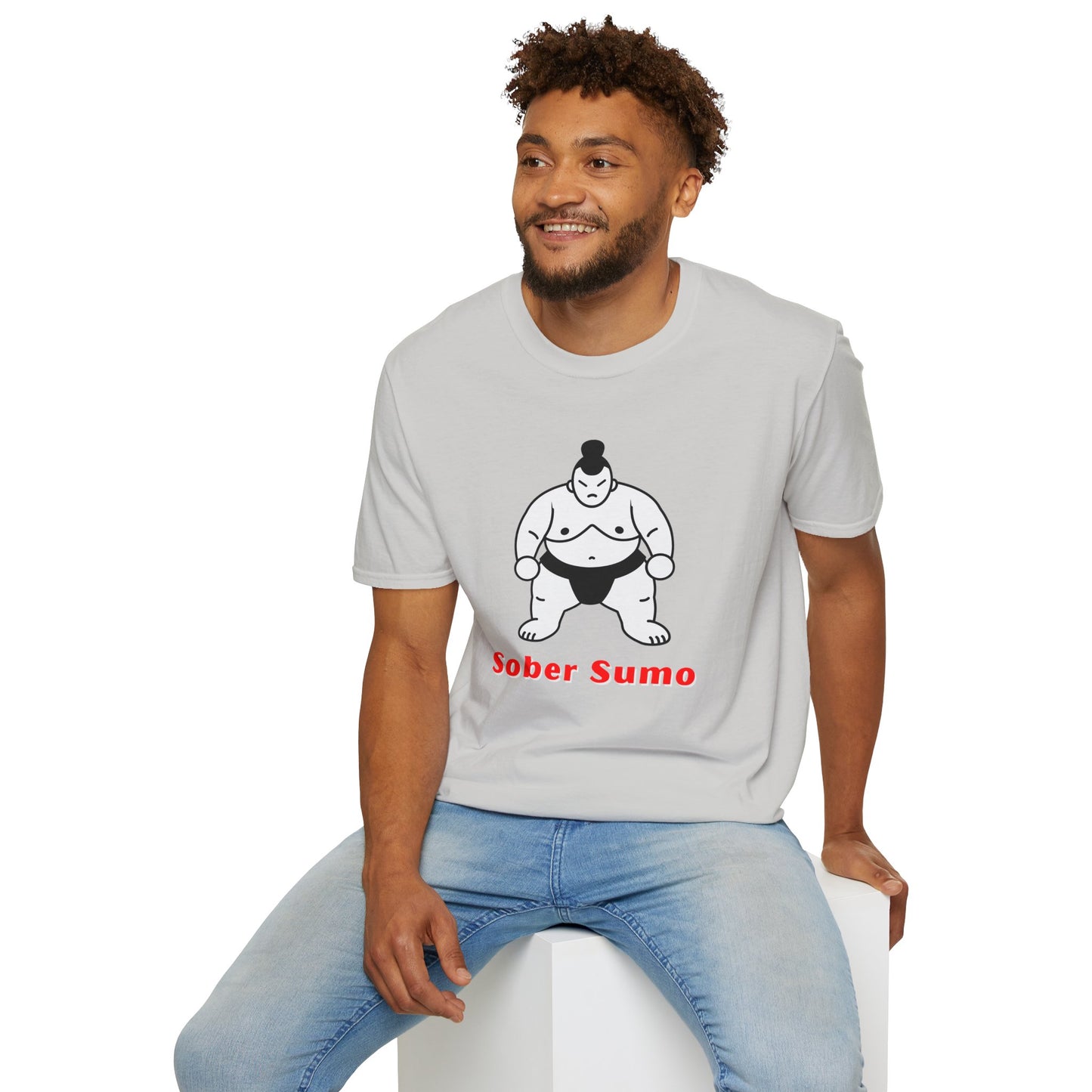 Sober Sumo T-Shirt – Funny Sobriety Gift for Men & Women | Sober Life Shirt | Recovery Apparel | Unisex Recovery Tee | Alcohol-Free Humor