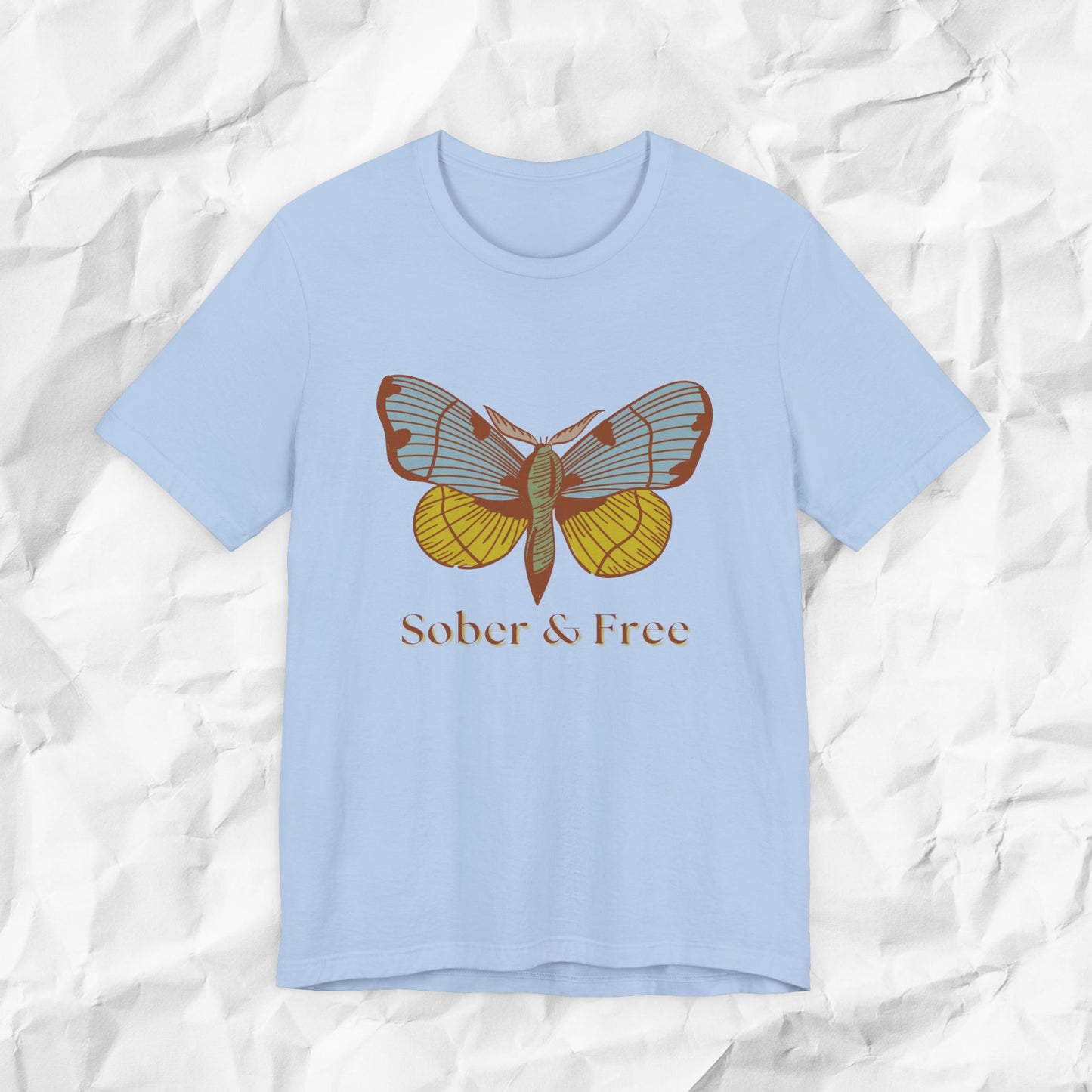 Sober & Free Butterfly Shirt • Feminine Sobriety Tee • Recovery Gift for Her • Empowering Sober Apparel • Sobriety Milestone Shirt