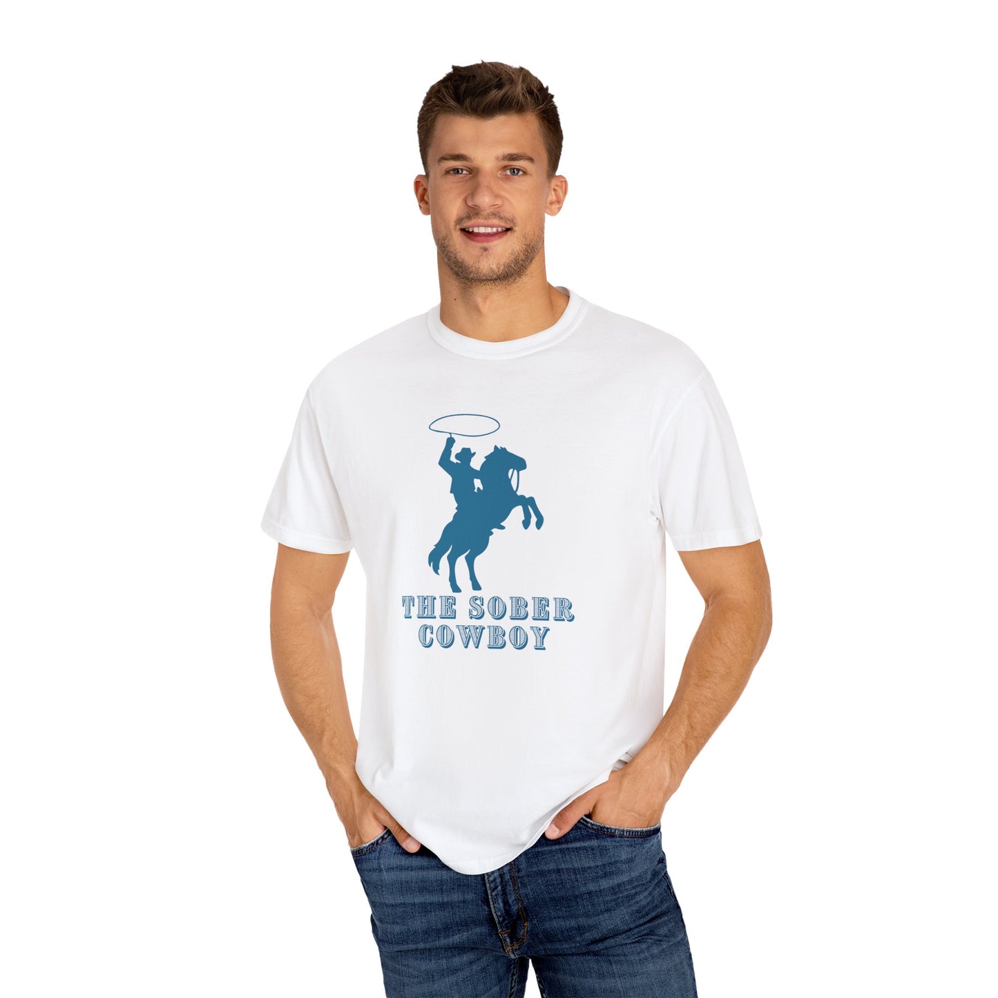 Sober Cowboy T-Shirt 🤠 Western Sobriety Shirt | Recovery Tee for Men | Country Cowboy Gift | Sobriety Support Clothing