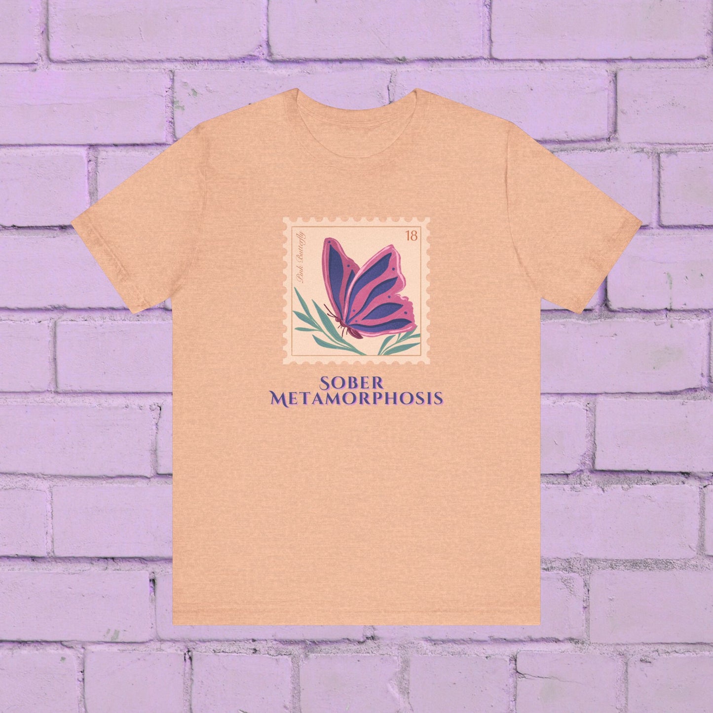 Sober Metamorphosis Shirt – Butterfly Recovery Tee | Inspirational Sobriety Gift | Sobriety Milestone T-Shirt | Sober Wear