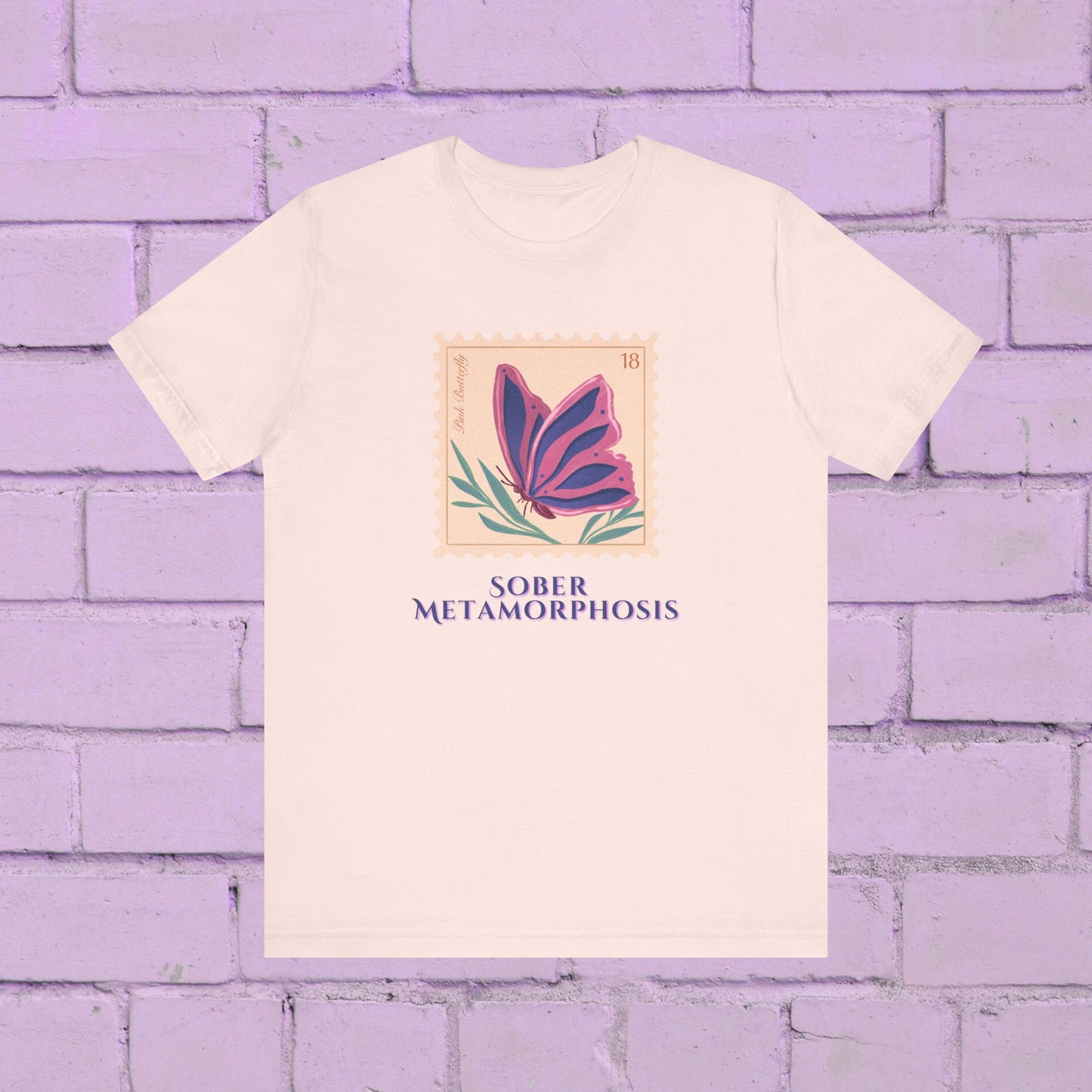 Sober Metamorphosis Shirt – Butterfly Recovery Tee | Inspirational Sobriety Gift | Sobriety Milestone T-Shirt | Sober Wear