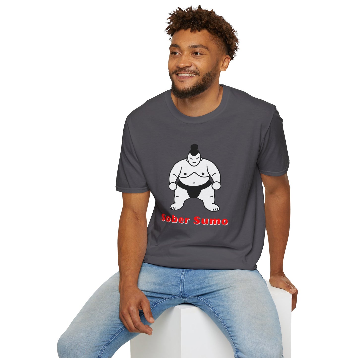 Sober Sumo T-Shirt – Funny Sobriety Gift for Men & Women | Sober Life Shirt | Recovery Apparel | Unisex Recovery Tee | Alcohol-Free Humor