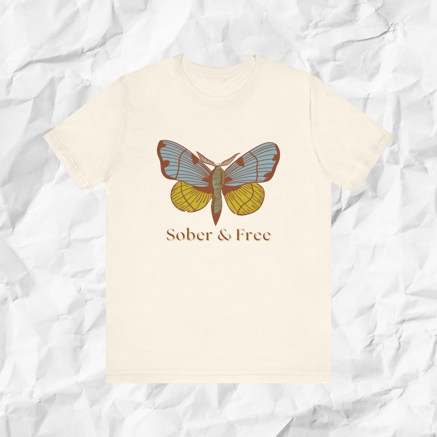 Sober & Free Butterfly Shirt • Feminine Sobriety Tee • Recovery Gift for Her • Empowering Sober Apparel • Sobriety Milestone Shirt