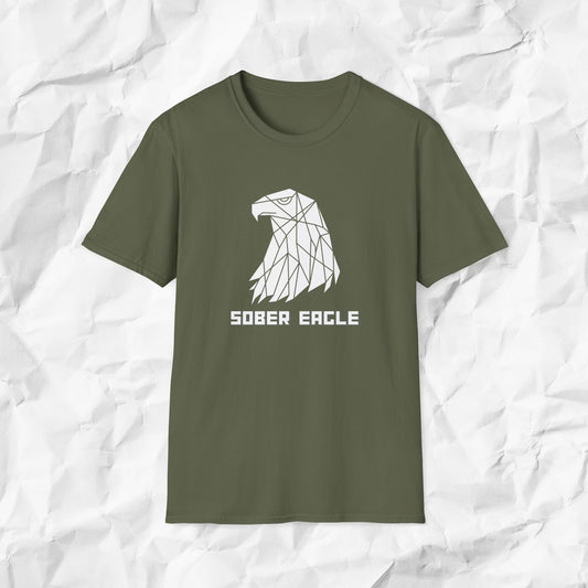 Sober Eagle T-Shirt – Inspirational Recovery Tee | Sobriety Gift for Men & Women | Motivational Graphic Shirt | Clean Living Apparel