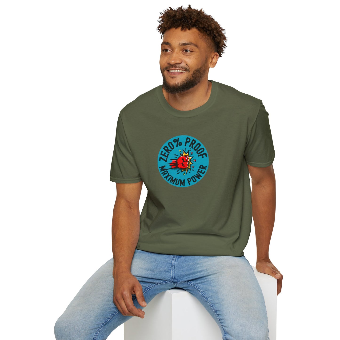 Maximum Power T-Shirt | Zero% Proof Unisex Tee | Cool Graphic T-Shirt for Everyday Wear | Gift for Friends | Casual Style for Any Occasion
