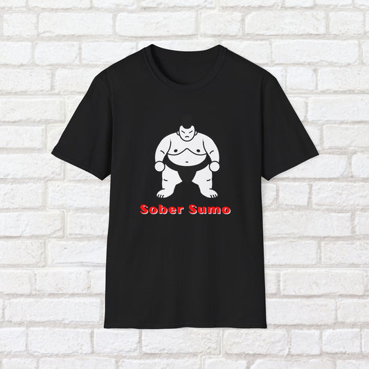 Sober Sumo T-Shirt – Funny Sobriety Gift for Men & Women | Sober Life Shirt | Recovery Apparel | Unisex Recovery Tee | Alcohol-Free Humor
