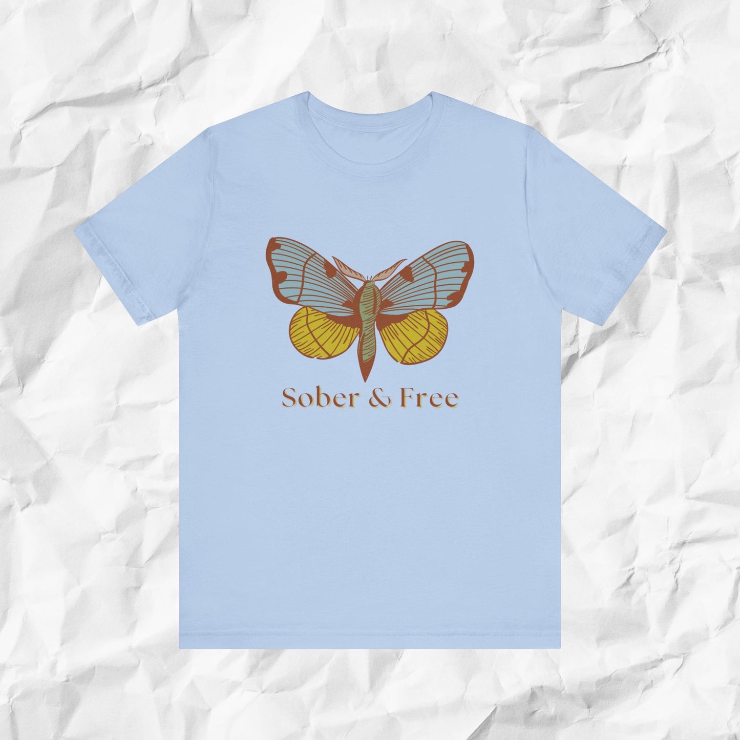 Sober & Free Butterfly Shirt • Feminine Sobriety Tee • Recovery Gift for Her • Empowering Sober Apparel • Sobriety Milestone Shirt