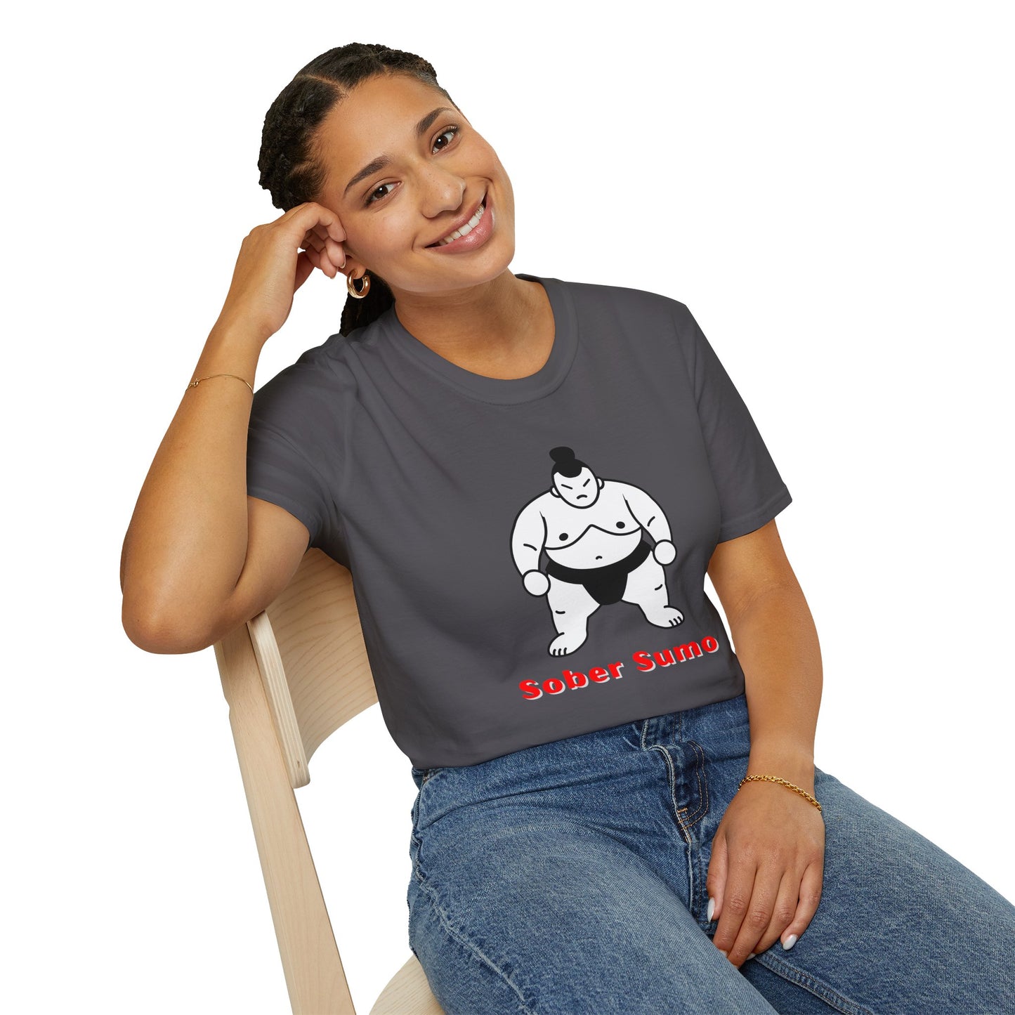 Sober Sumo T-Shirt – Funny Sobriety Gift for Men & Women | Sober Life Shirt | Recovery Apparel | Unisex Recovery Tee | Alcohol-Free Humor
