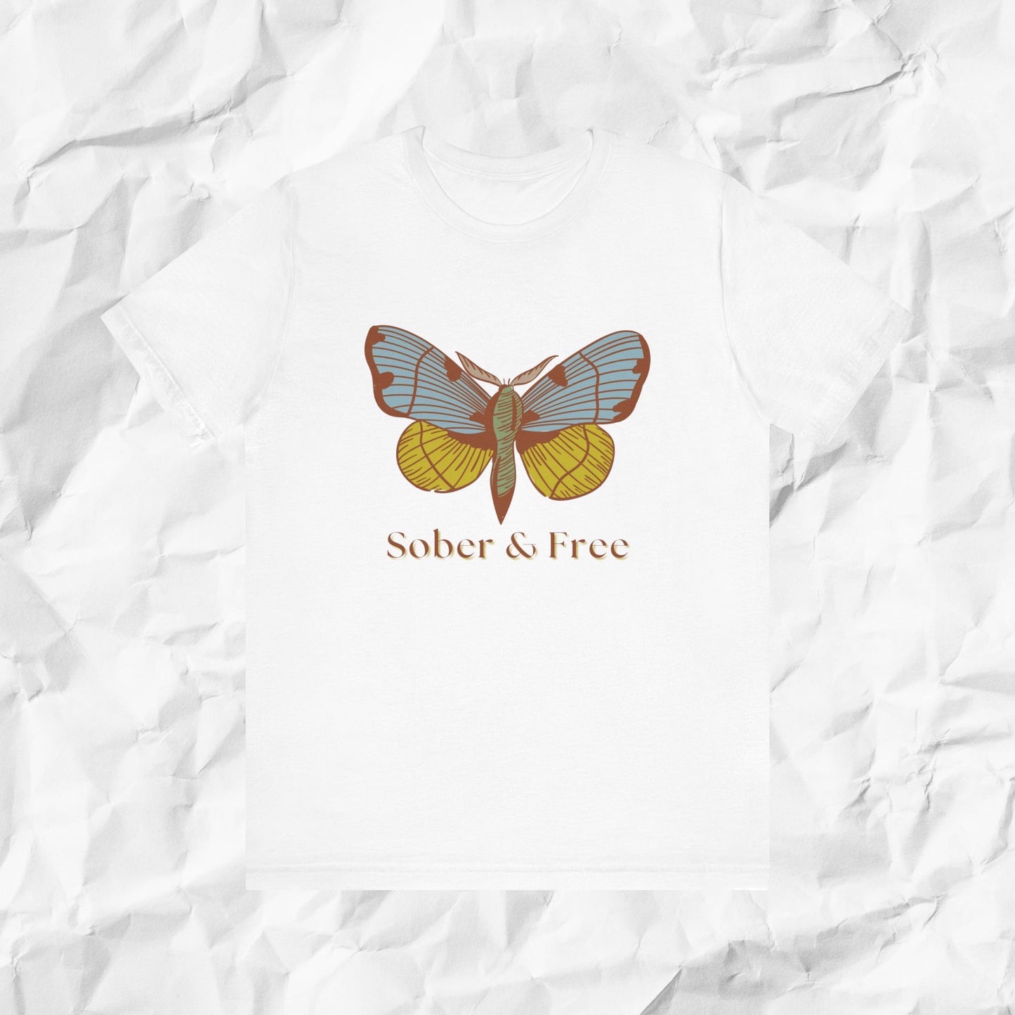 Sober & Free Butterfly Shirt • Feminine Sobriety Tee • Recovery Gift for Her • Empowering Sober Apparel • Sobriety Milestone Shirt