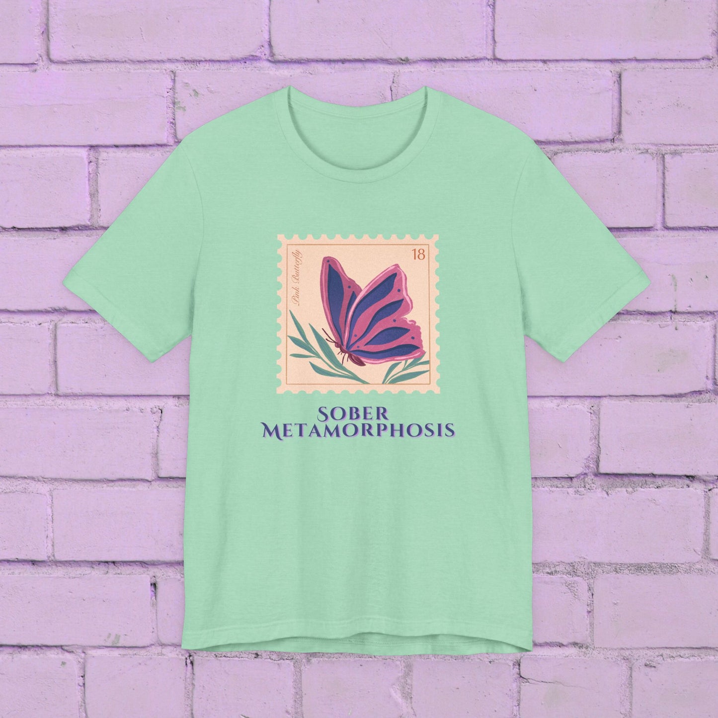Sober Metamorphosis Shirt – Butterfly Recovery Tee | Inspirational Sobriety Gift | Sobriety Milestone T-Shirt | Sober Wear