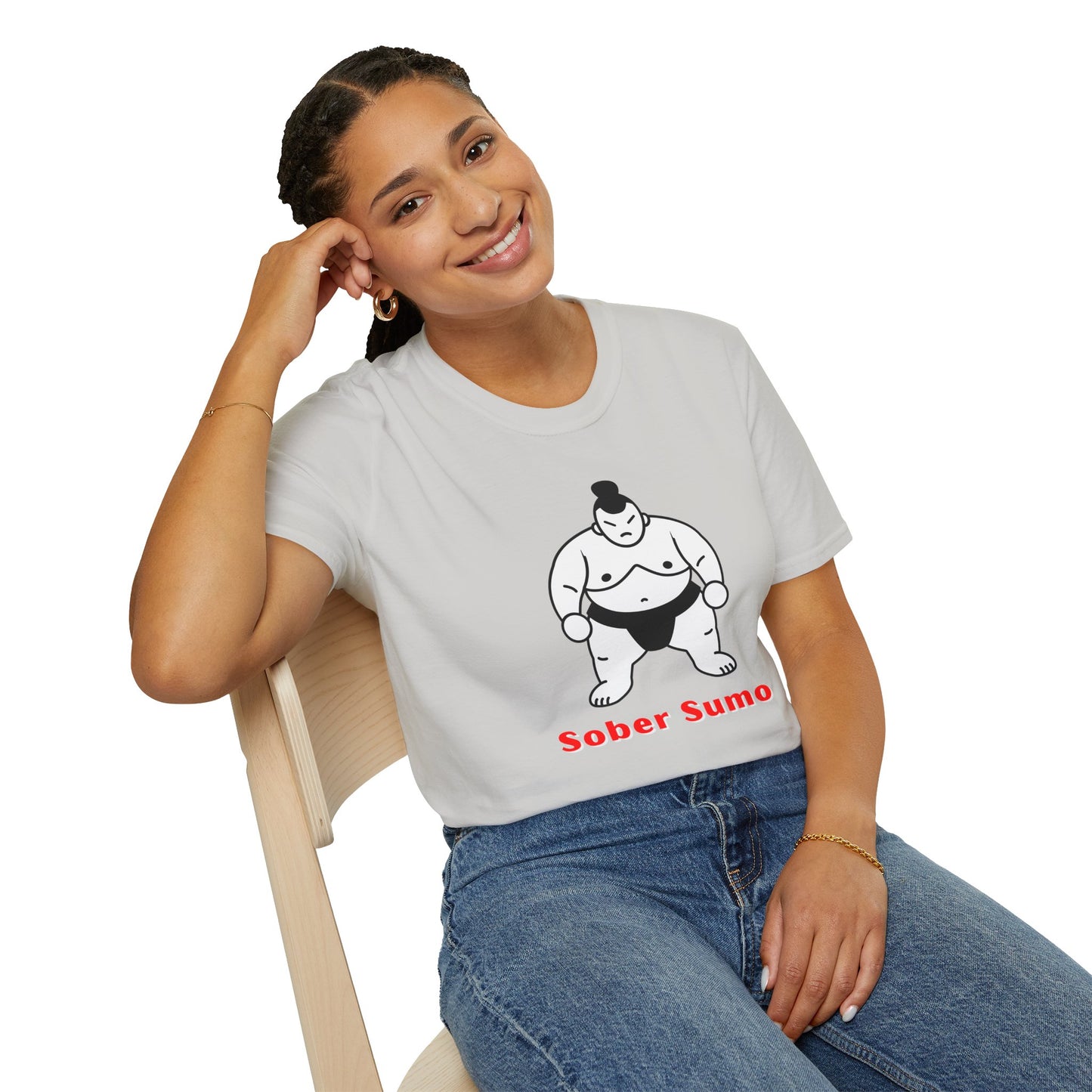 Sober Sumo T-Shirt – Funny Sobriety Gift for Men & Women | Sober Life Shirt | Recovery Apparel | Unisex Recovery Tee | Alcohol-Free Humor