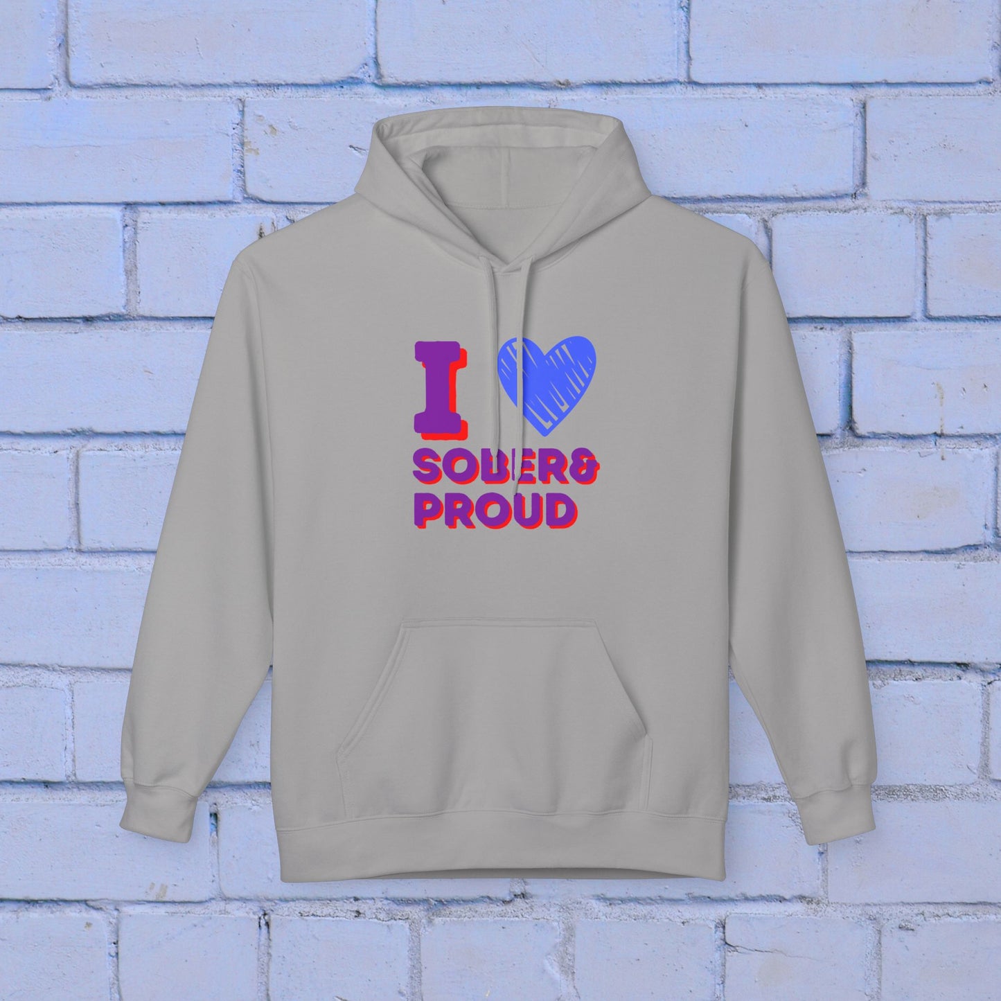 I ❤️ Sober & Proud Hoodie for Women | Sobriety Gift | Recovery Sweatshirt | Sober Life Clothing | Empowerment Hoodie | Mental Health Awareness