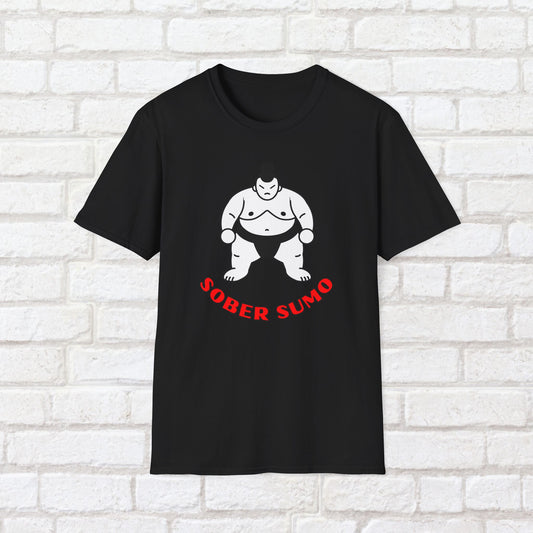Sober Sumo T-Shirt – Funny Sobriety Gift for Men & Women | Sober Life Shirt | Recovery Apparel | Unisex Recovery Tee | Alcohol-Free Humor