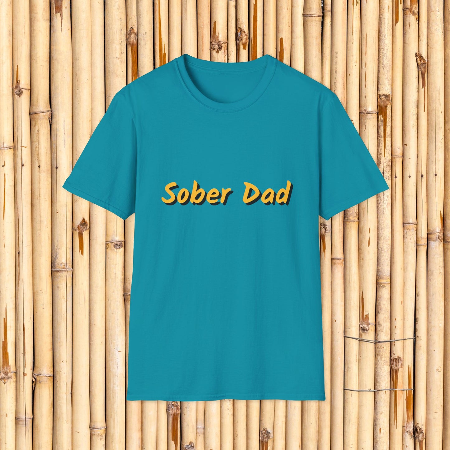Sober Dad Shirt v. 2 – Cool Font Sobriety Tee for Fathers | Recovery Gift for Men | Proud Sober Apparel | Clean Living T-Shirt for Dads